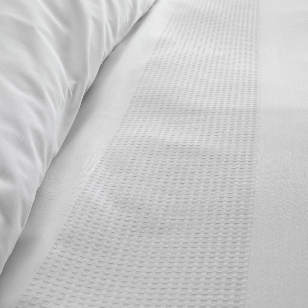 Content by Conran Waffle Stripe 100% Cotton Duvet Cover and Pillowcase Set White – image 3