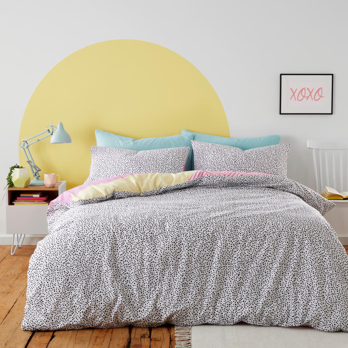 Bold Geo 100% Cotton Duvet Cover and Pillowcase Set Pink – image 2