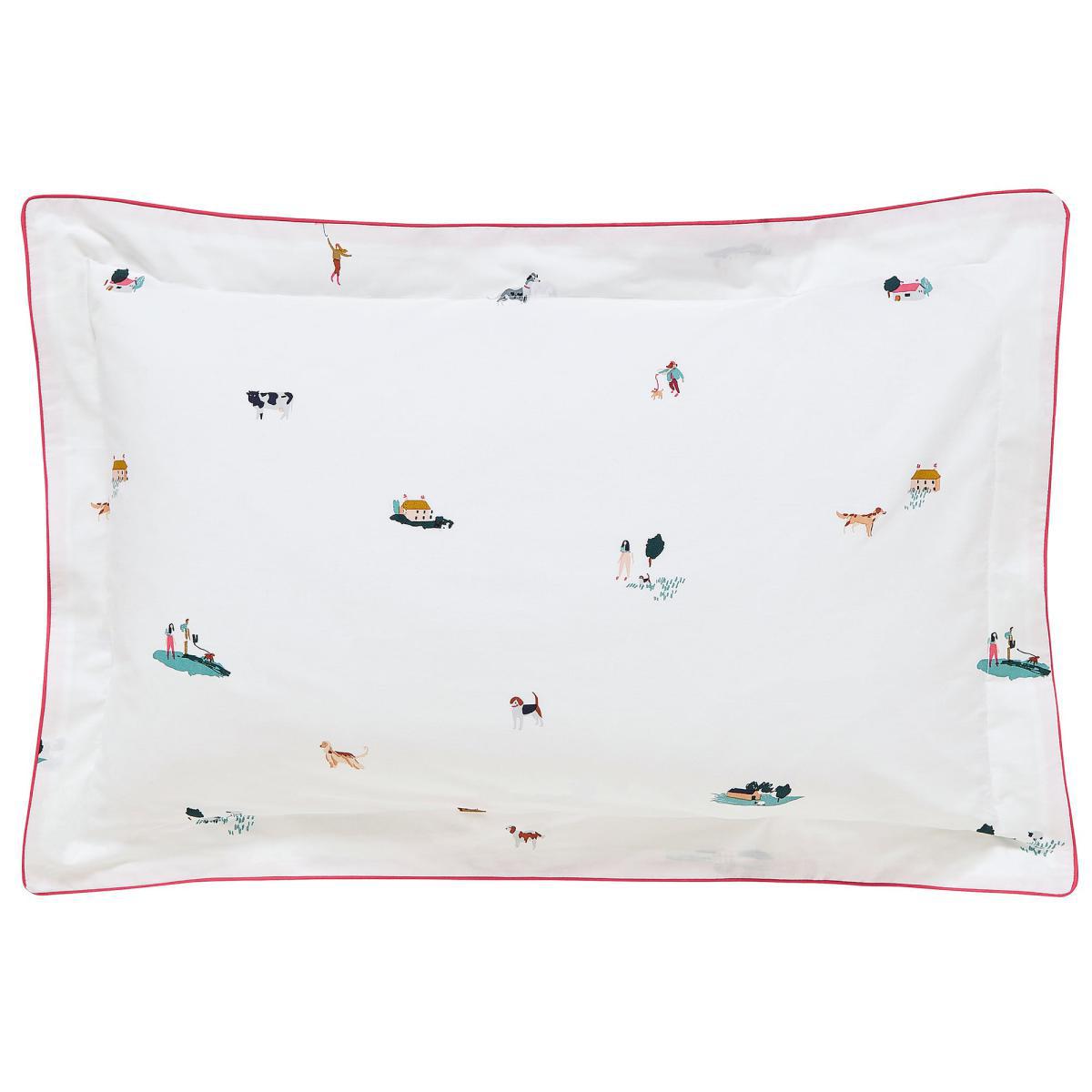 Joules Countryside Scene 100% Cotton Duvet Cover and Pillowcase Set White, Blue and Yellow – image 5