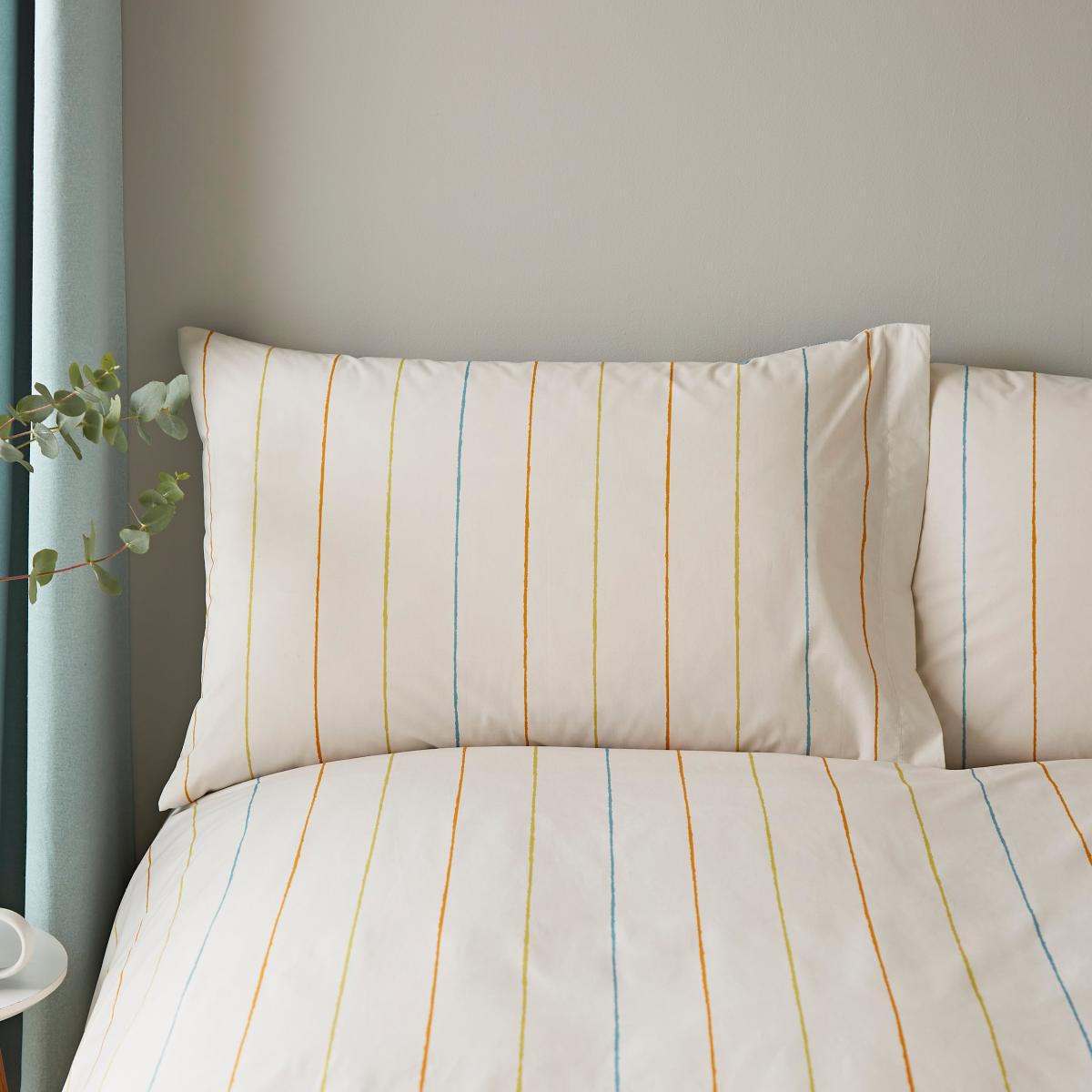 Elements Kolla Blue Duvet Cover and Pillowcase Set Blue – image 4