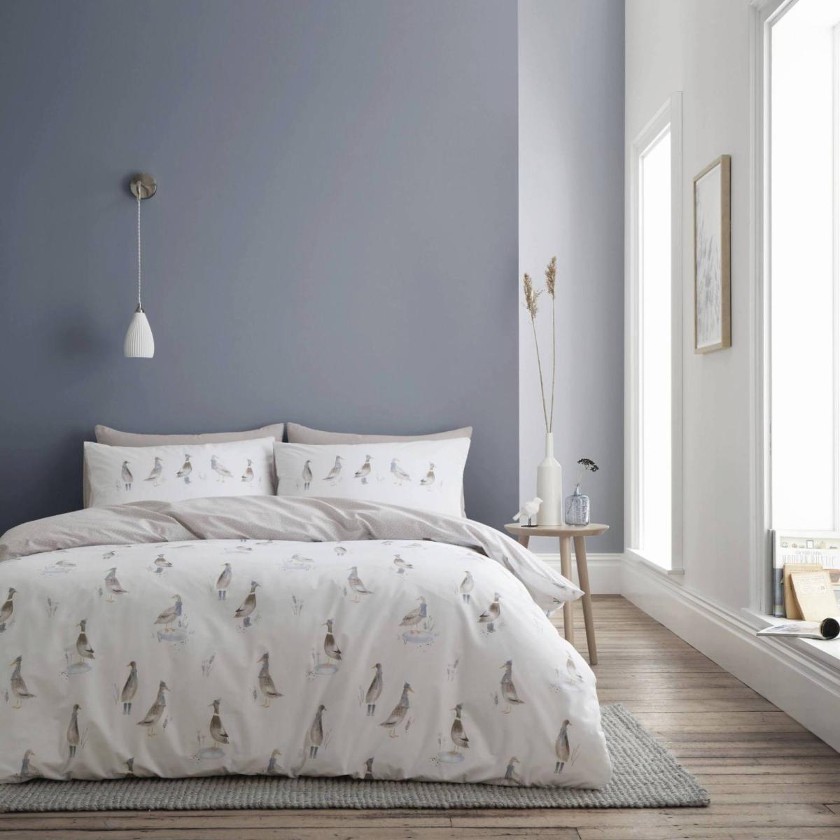 Bianca Fine Linens Dapper Ducks 100% Cotton Duvet Cover and Pillowcase Set Natural – image 1