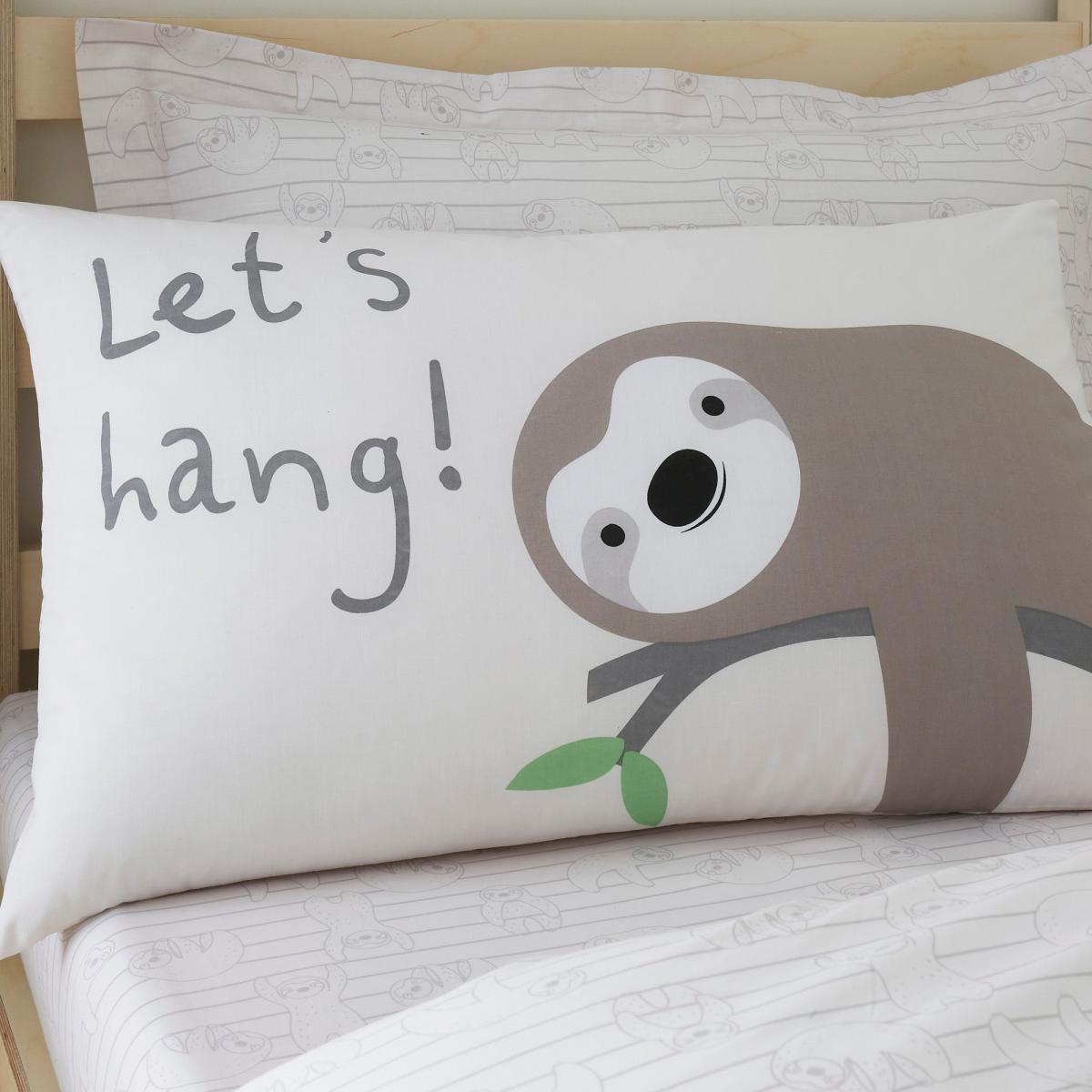 Sloth Duvet Cover and Pillowcase Set Natural – image 3