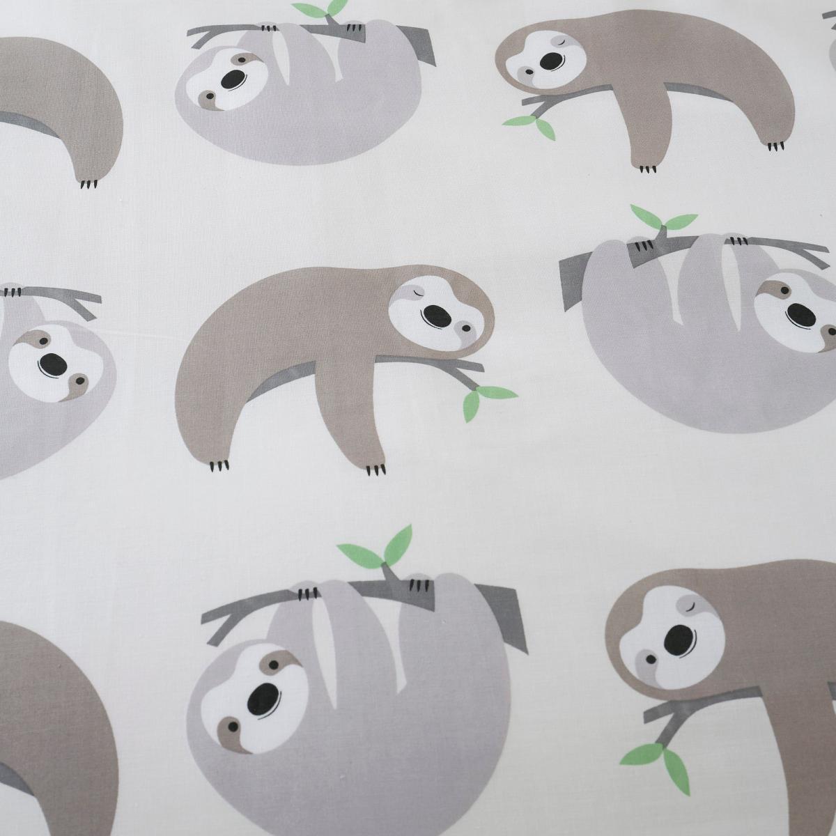 Sloth Duvet Cover and Pillowcase Set Natural – image 6