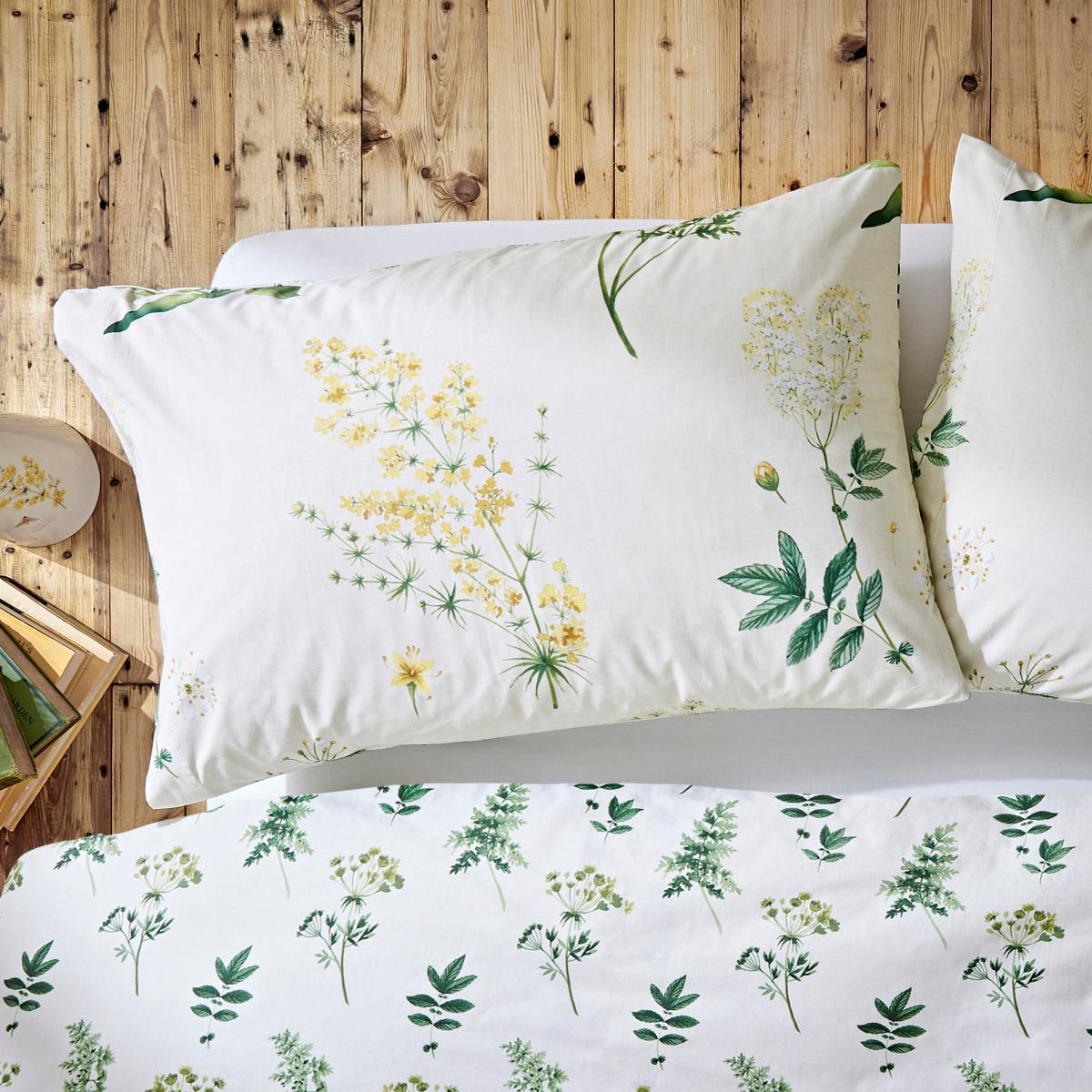 Marsh Botanical 100% Cotton Duvet Cover and Pillowcase Set Green – image 6