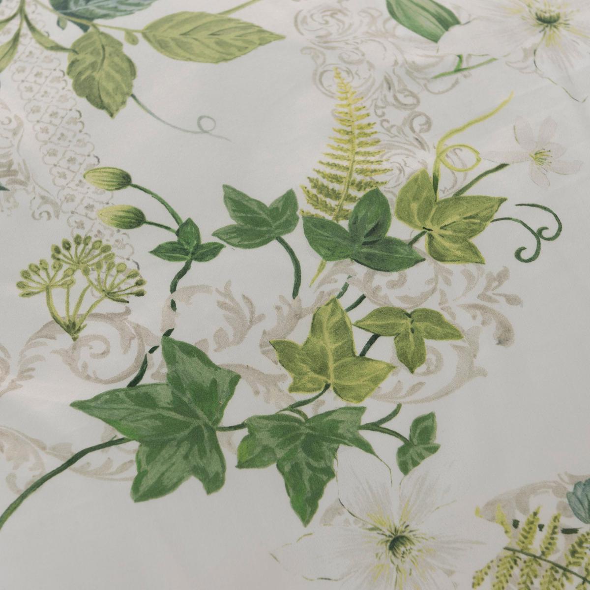 Dorma Botanical Garden Digitally Printed 100% Cotton Duvet Cover White and Green – image 2