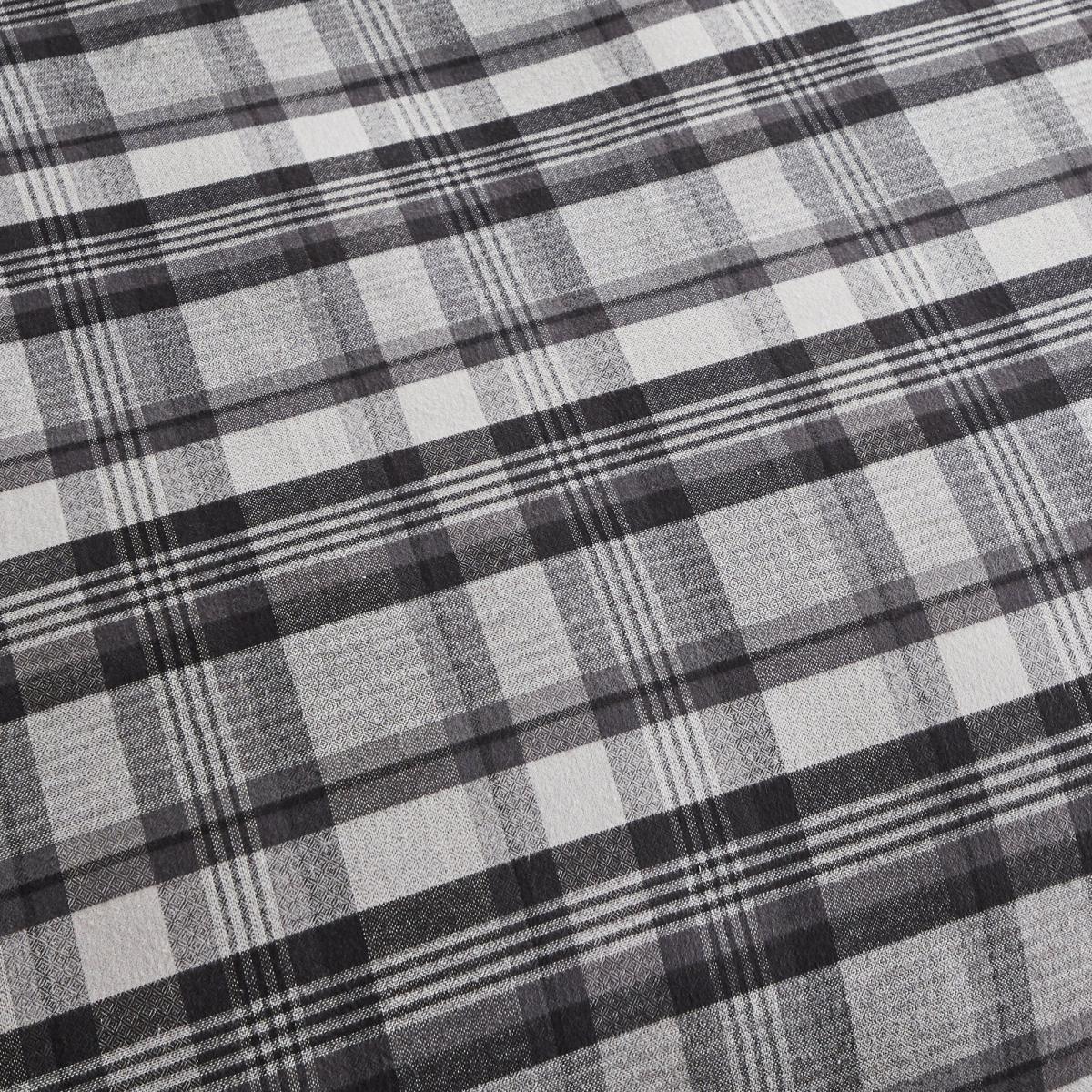 Dorma Lochaber Reversible Grey Checked Duvet Cover and Pillowcase Set Grey and White – image 8