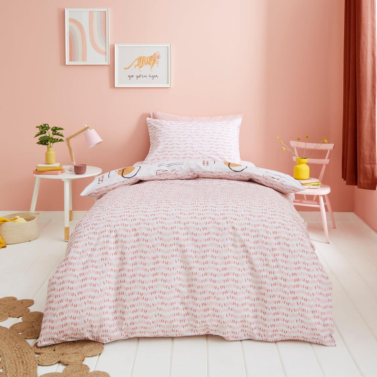 Boho Desert 100% Cotton Duvet Cover and Pillowcase Set Pink – image 2