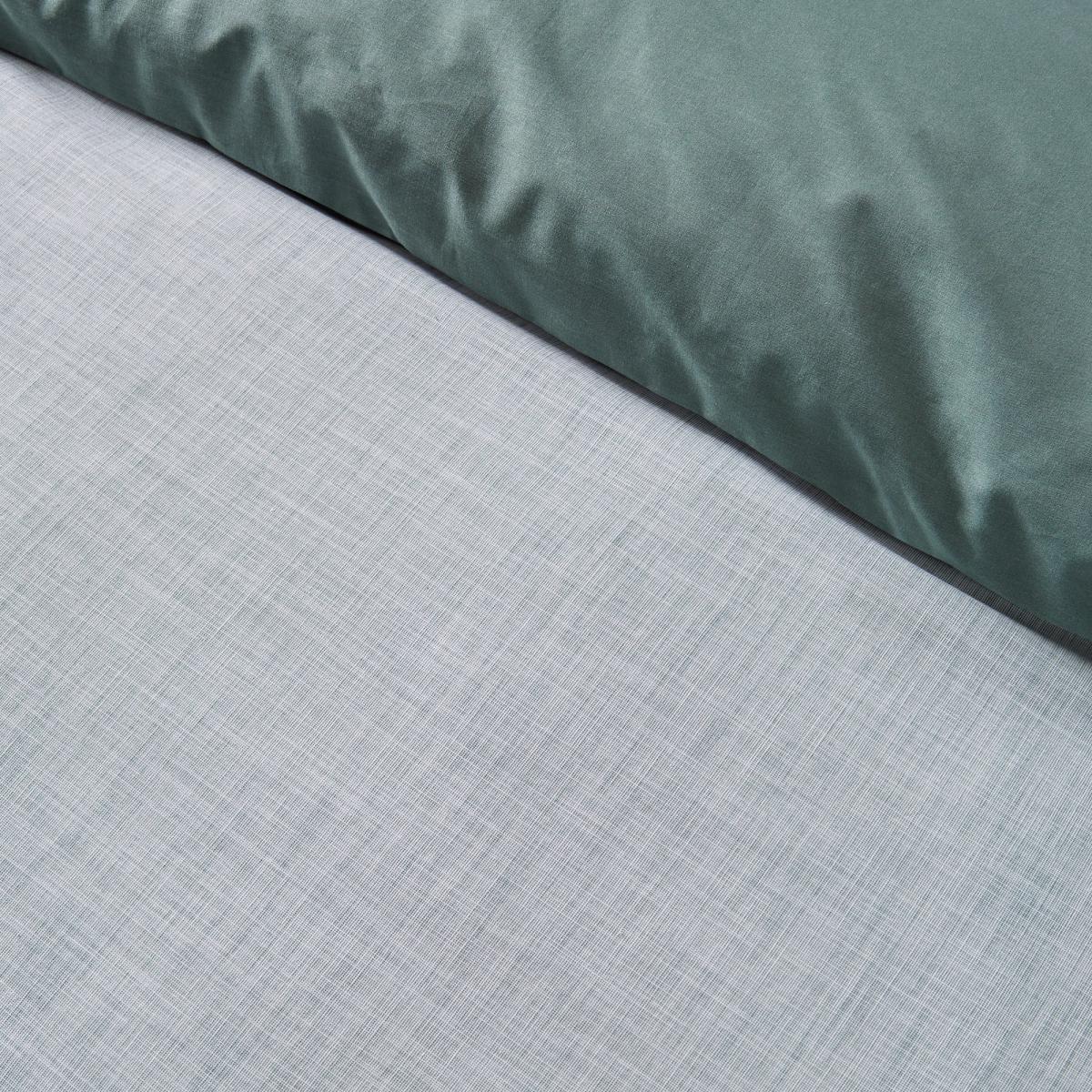 Enzo Chambray Forest Green 100% Cotton Duvet Cover and Pillowcase Set Forest (Green) – image 3