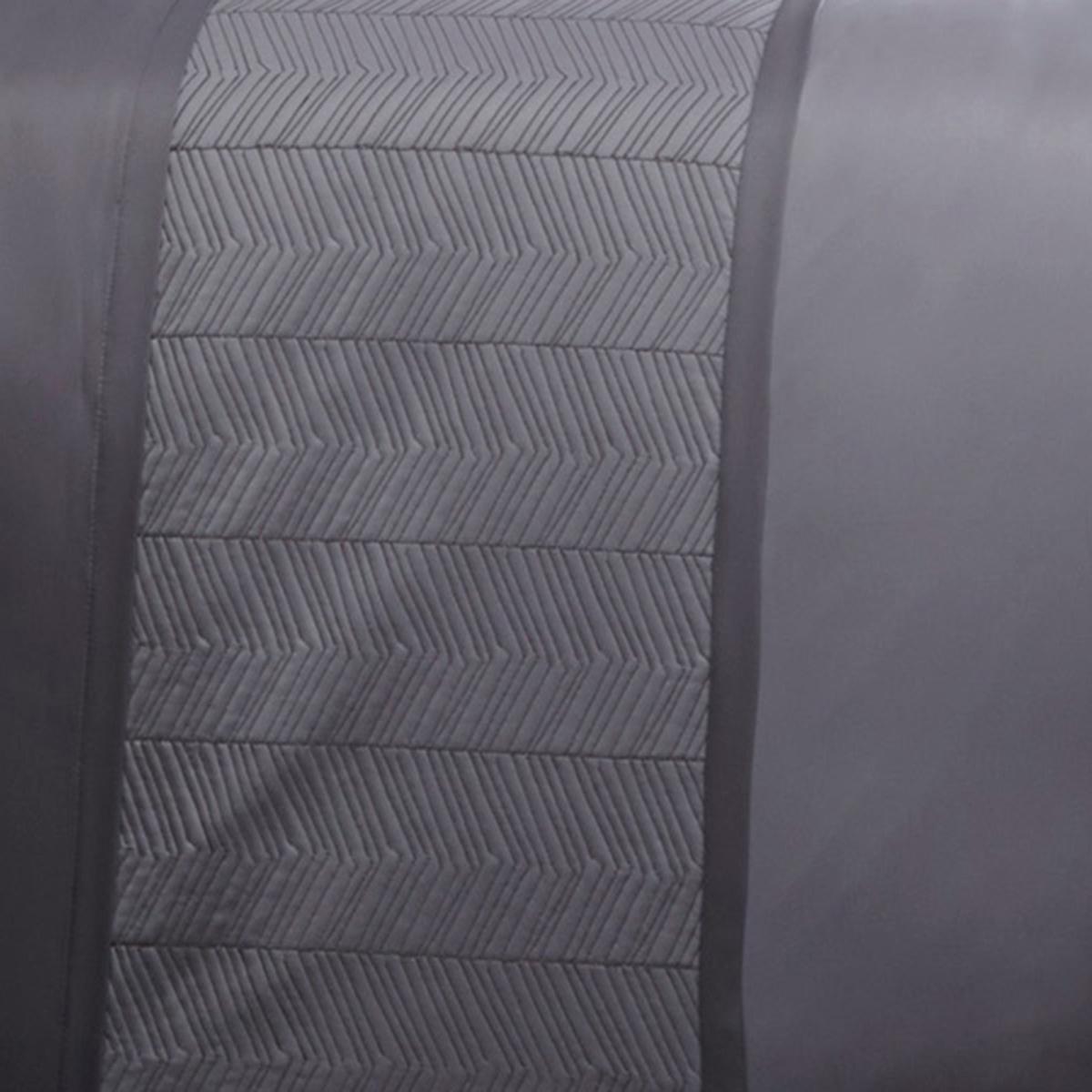 Owen Embroidered Grey Duvet Cover Grey – image 2