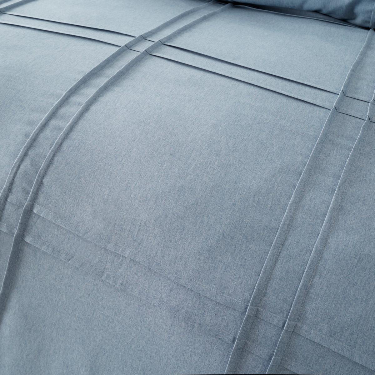 Denver Denim Pintuck Duvet Cover and Pillowcase Set Denim Blue – image 2