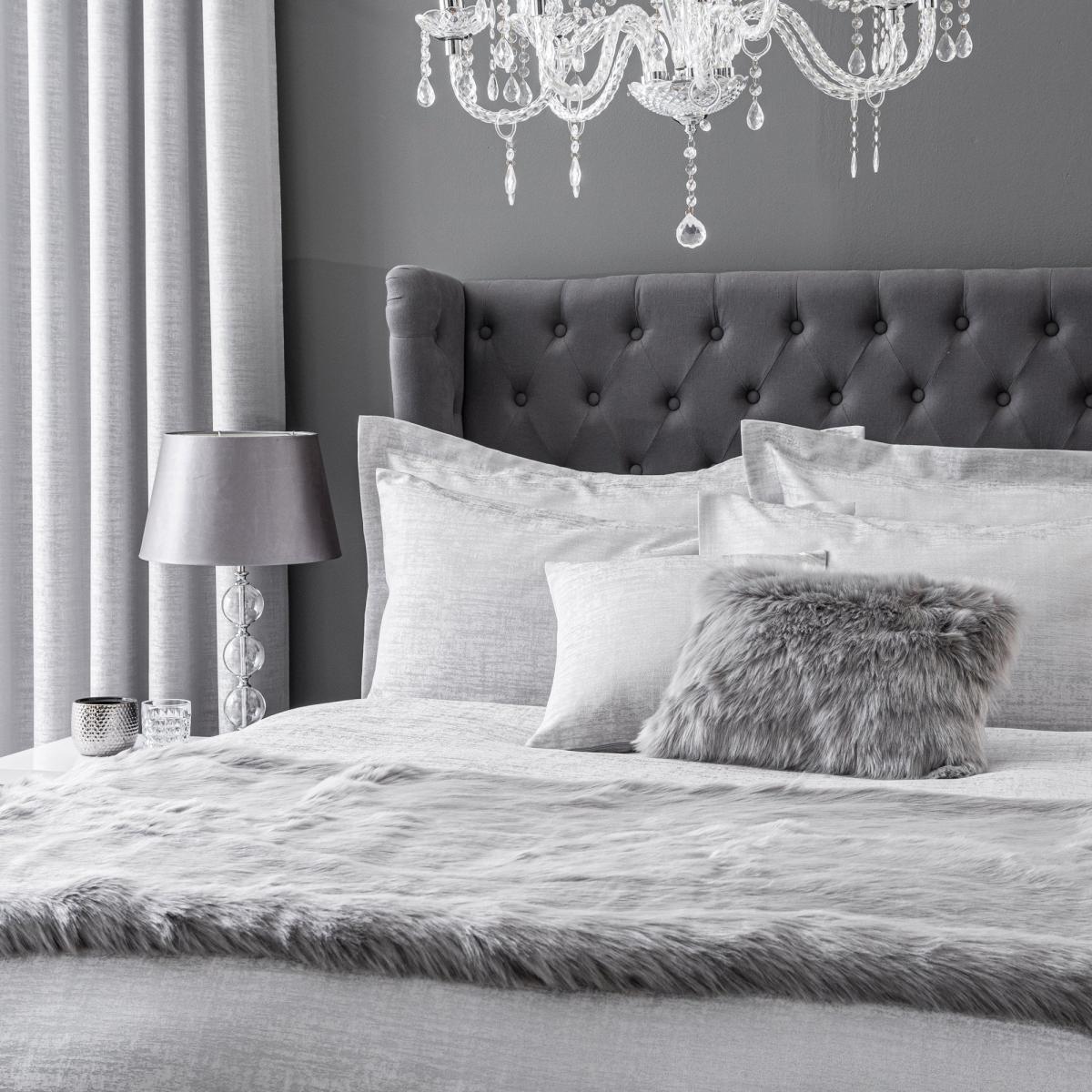 Tegan Silver Textured Duvet Cover and Pillowcase Set Silver – image 4