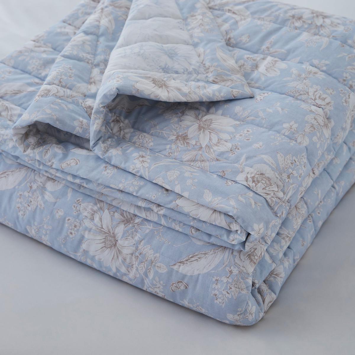 Dorma Daphne 100% Cotton Bedspread Blue – image 2