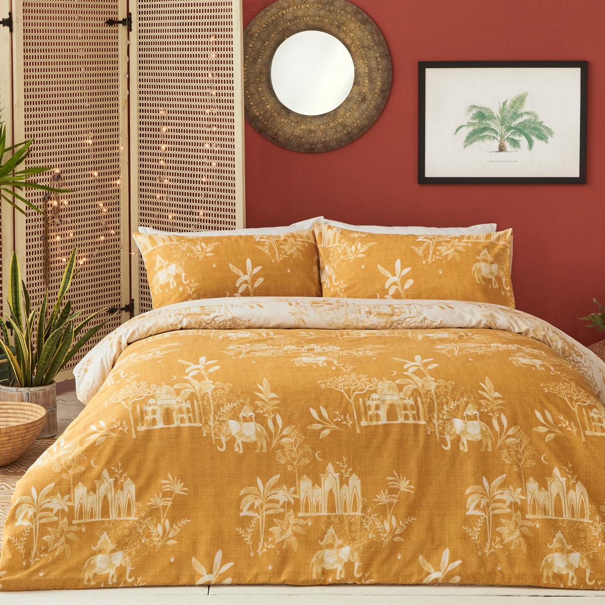 Furn. Jaipur Ochre Duvet Cover and Pillowcase Set Ochre – image 2