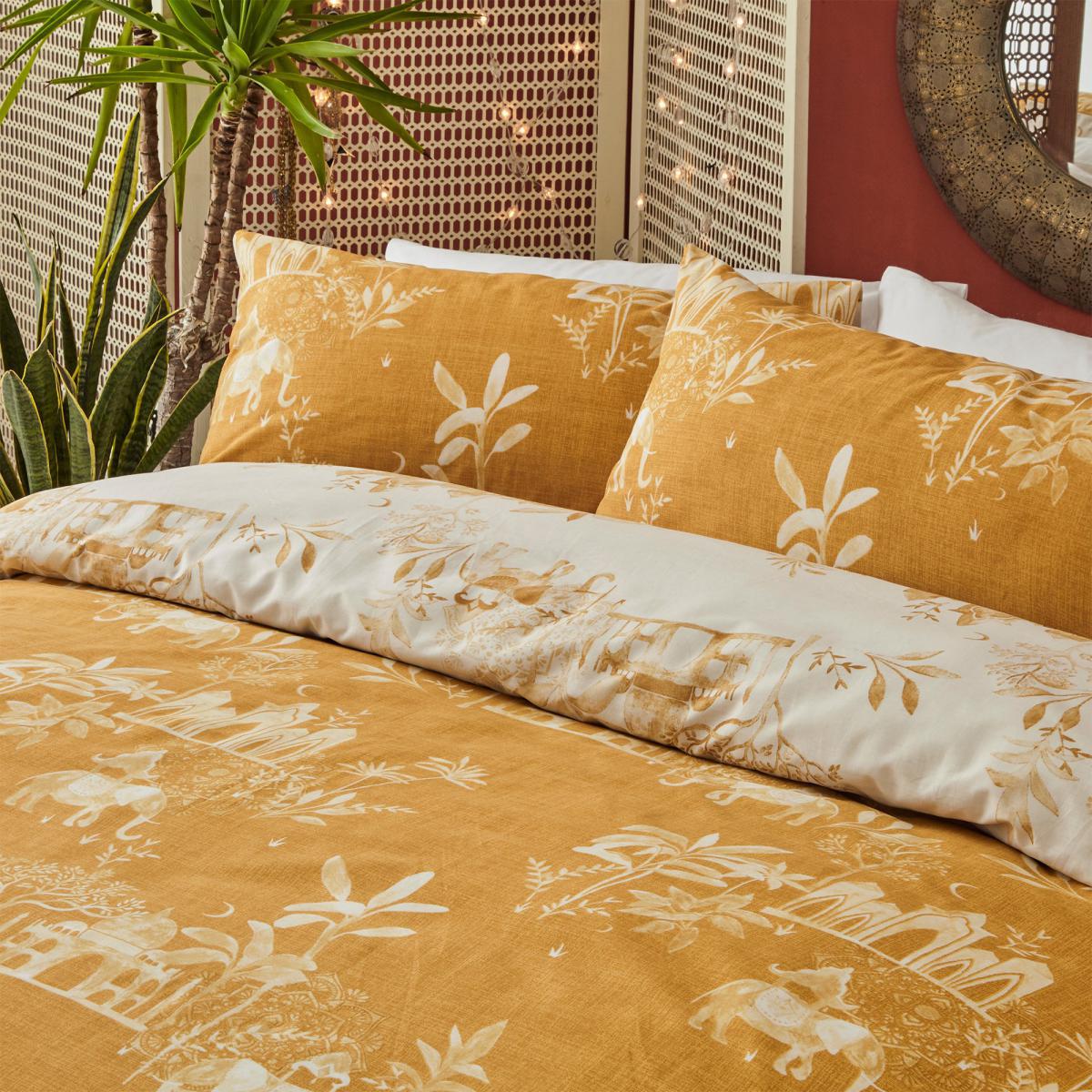 Furn. Jaipur Ochre Duvet Cover and Pillowcase Set Ochre – image 3
