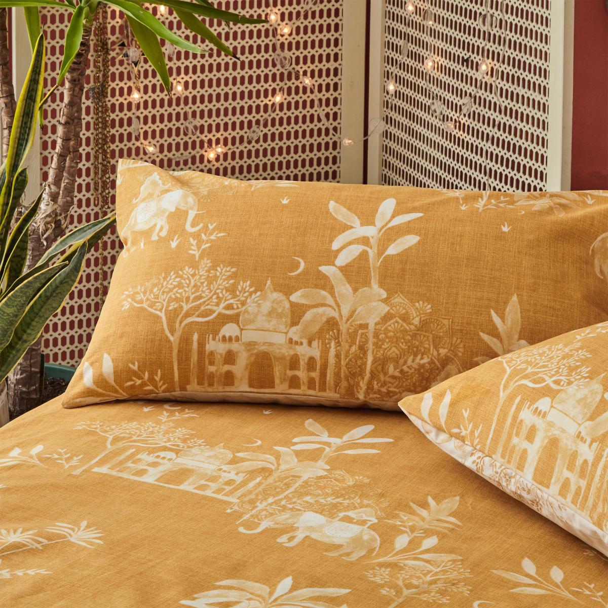 Furn. Jaipur Ochre Duvet Cover and Pillowcase Set Ochre – image 4