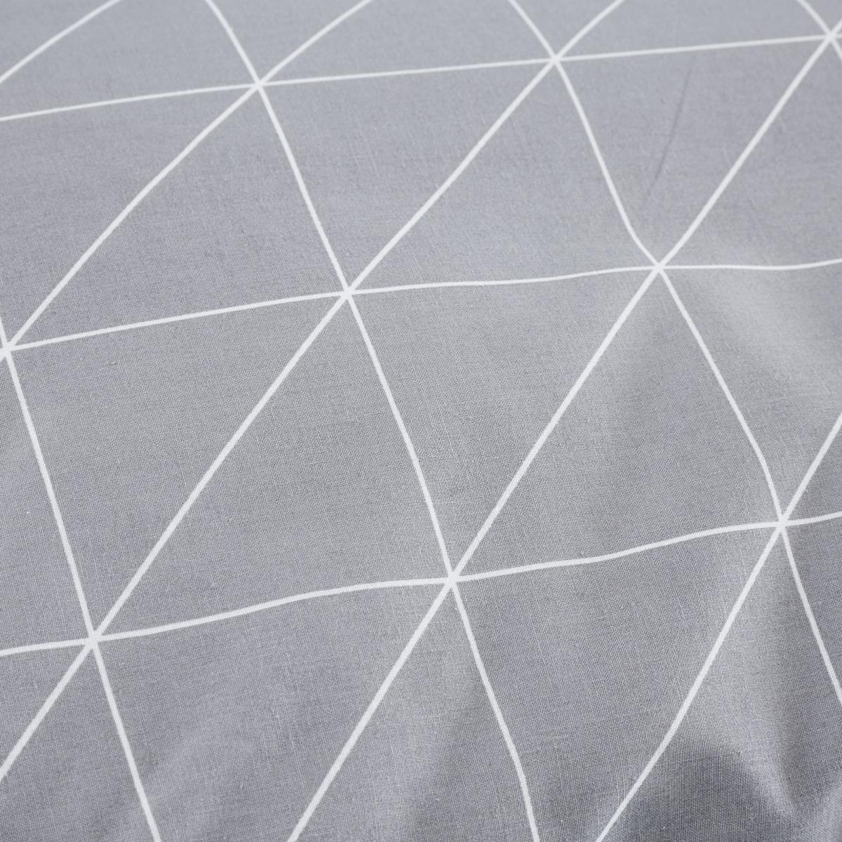 Geo Green 2 Pack Duvet Cover and Pillowcase Set Green / Grey – image 8