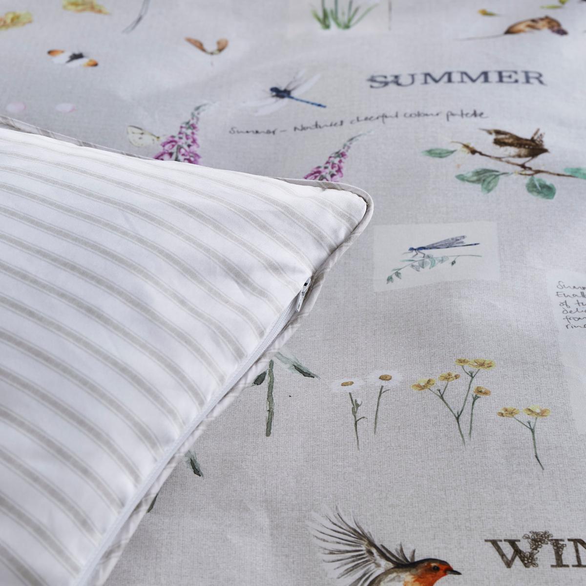 Dorma Decades Nature Trail Duvet Cover and Pillowcase Set Natural – image 6
