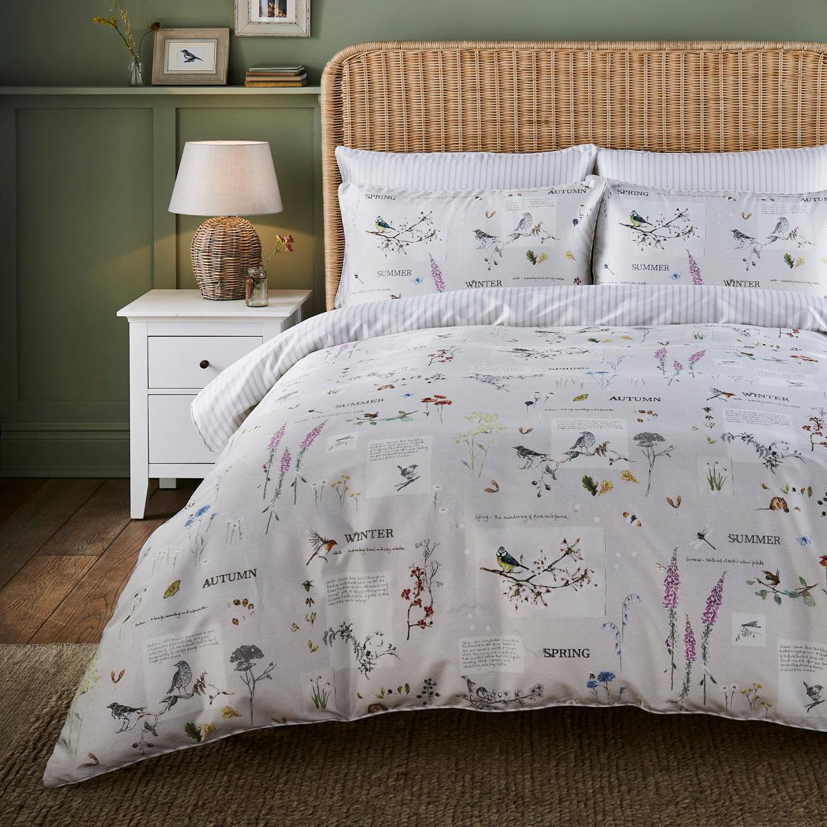 Dorma Decades Nature Trail Duvet Cover and Pillowcase Set Natural – image 7