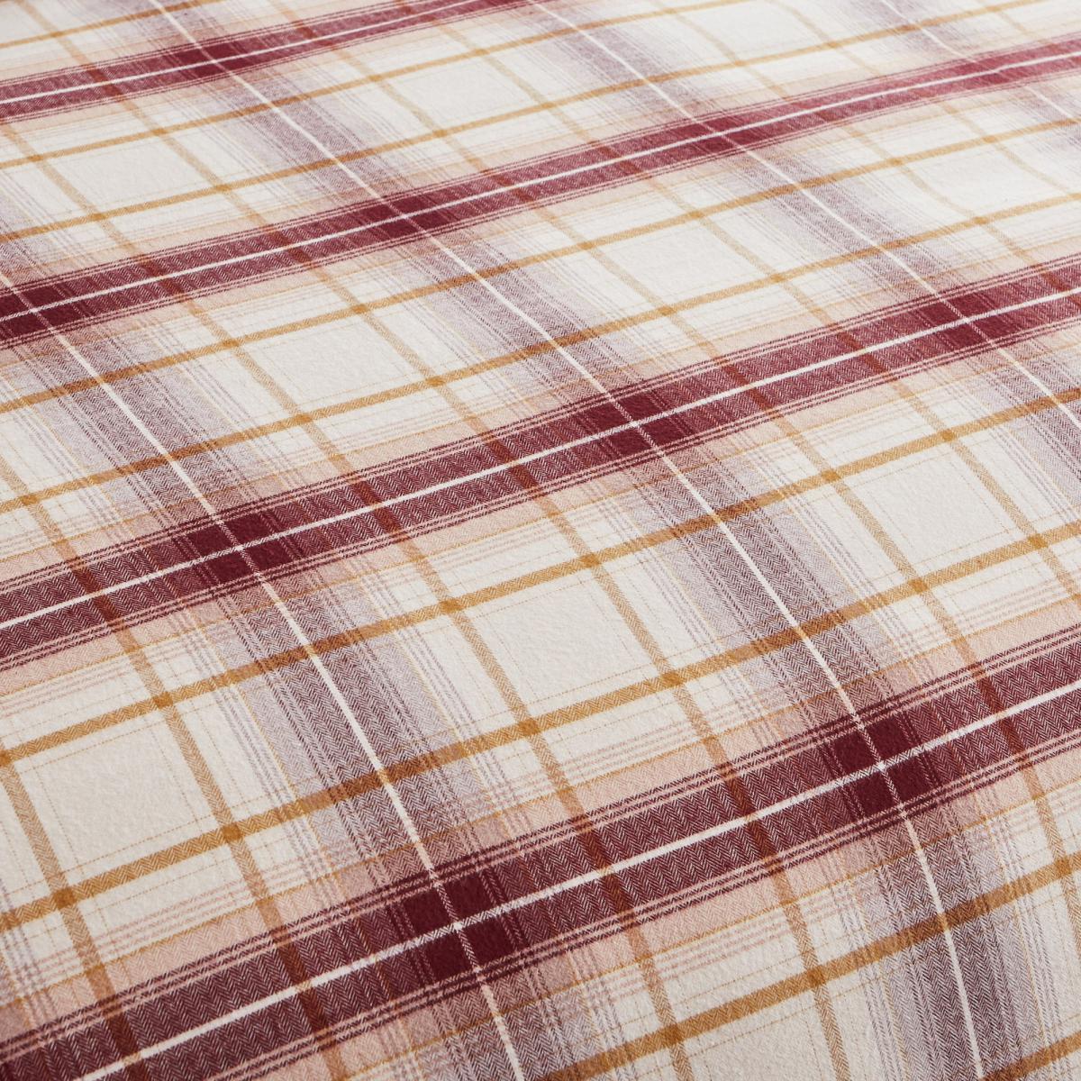 Dorma Finlay Reversible Red Checked Duvet Cover and Pillowcase Set Red, White and Yellow – image 7