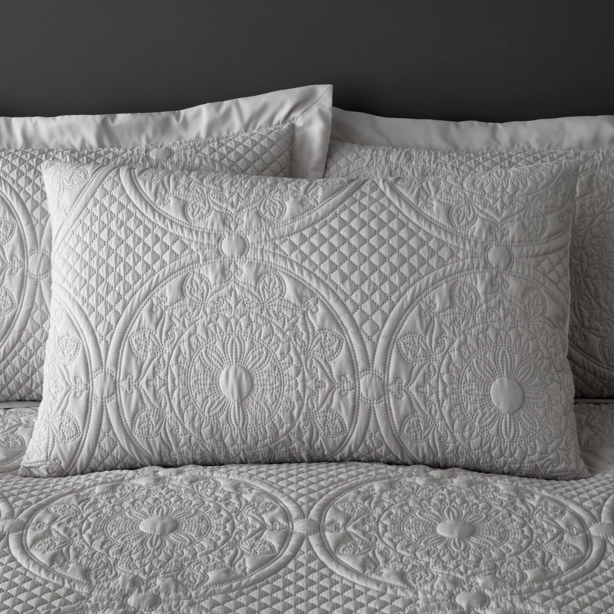 Mandalay Silver Duvet Cover and Pillowcase Set Silver – image 3