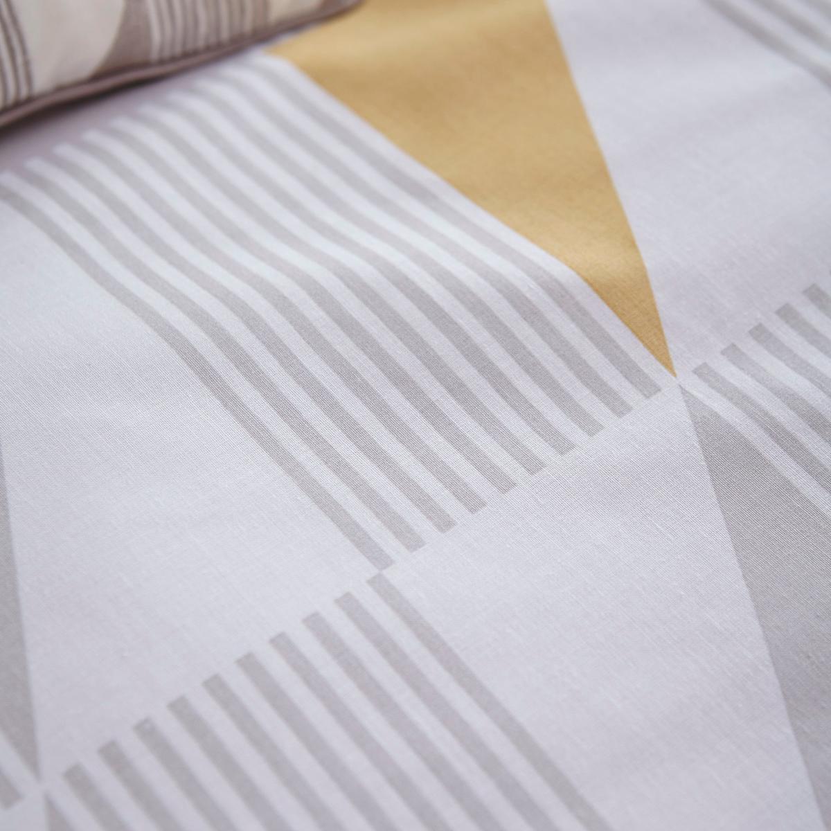 Elements Skandi Geometric Yellow Reversible Duvet Cover and Pillowcase Set Yellow – image 3