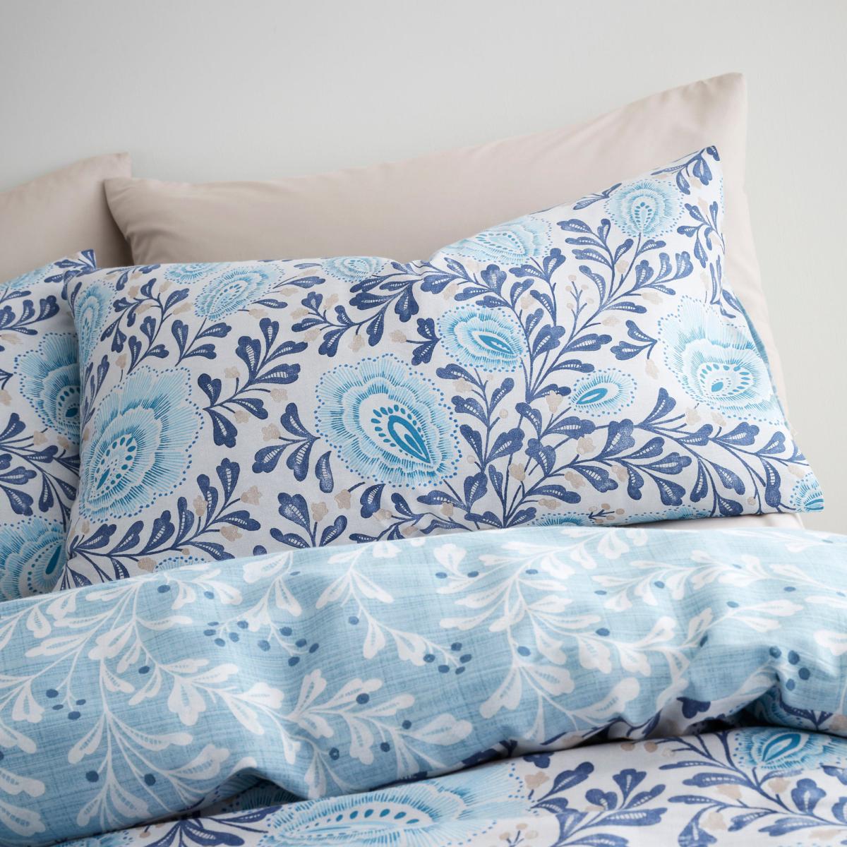 Pineapple Elephant Cabana Teal 100% Cotton Reversible Duvet Cover and Pillowcase Set Teal (Blue) – image 2