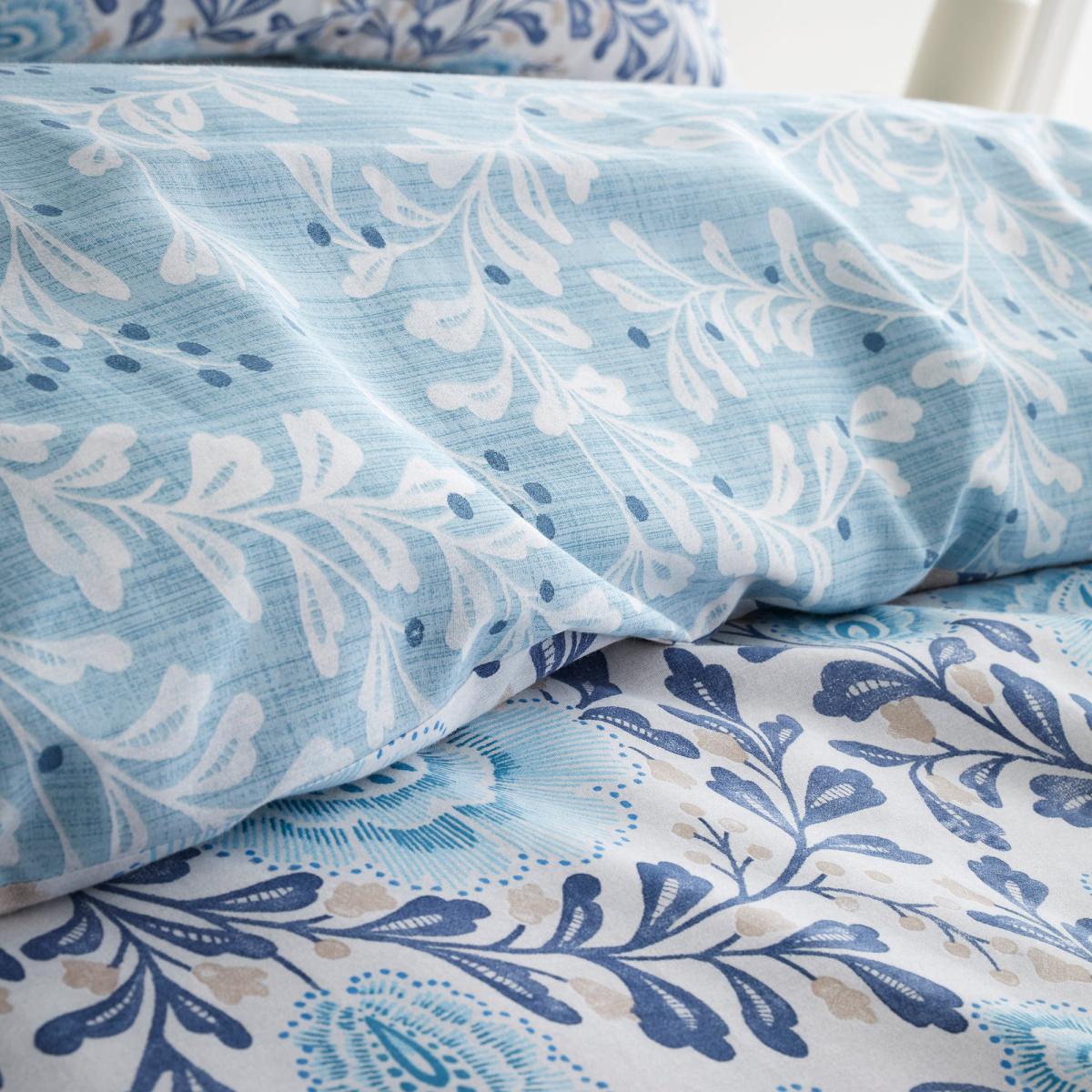 Pineapple Elephant Cabana Teal 100% Cotton Reversible Duvet Cover and Pillowcase Set Teal (Blue) – image 3
