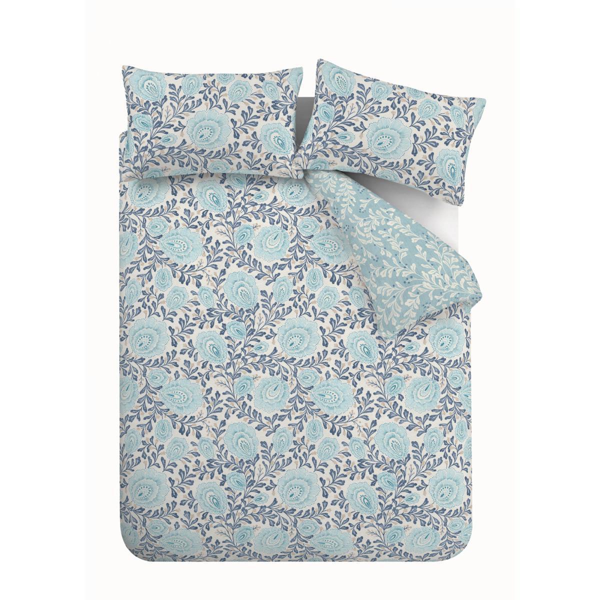 Pineapple Elephant Cabana Teal 100% Cotton Reversible Duvet Cover and Pillowcase Set Teal (Blue) – image 5