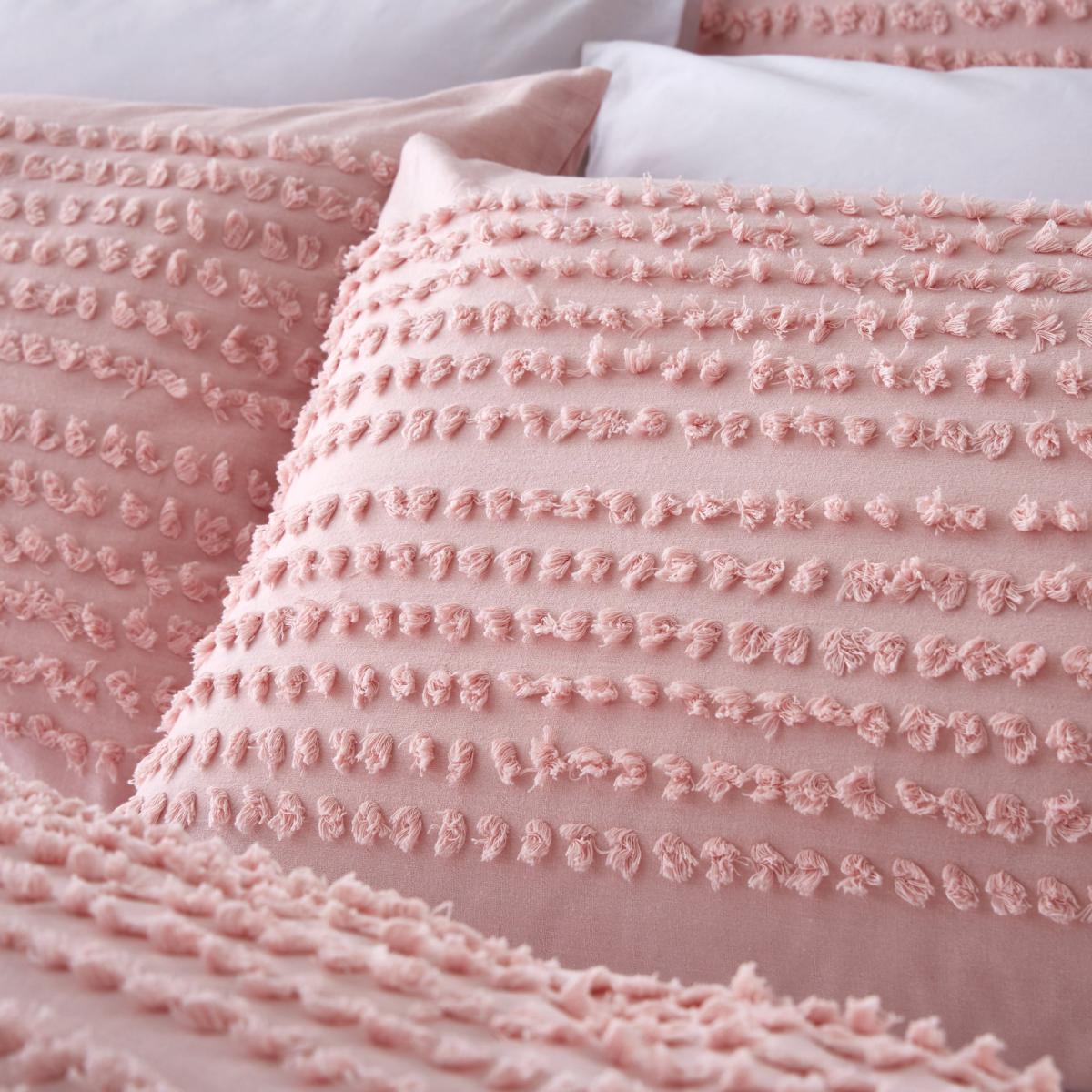Bianca Cotton Malmo Blush 100% Cotton Duvet Cover and Pillowcase Set Blush (Pink) – image 2