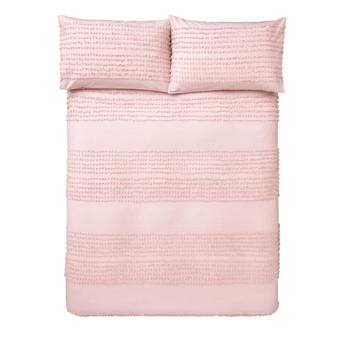 Bianca Cotton Malmo Blush 100% Cotton Duvet Cover and Pillowcase Set Blush (Pink) – image 5