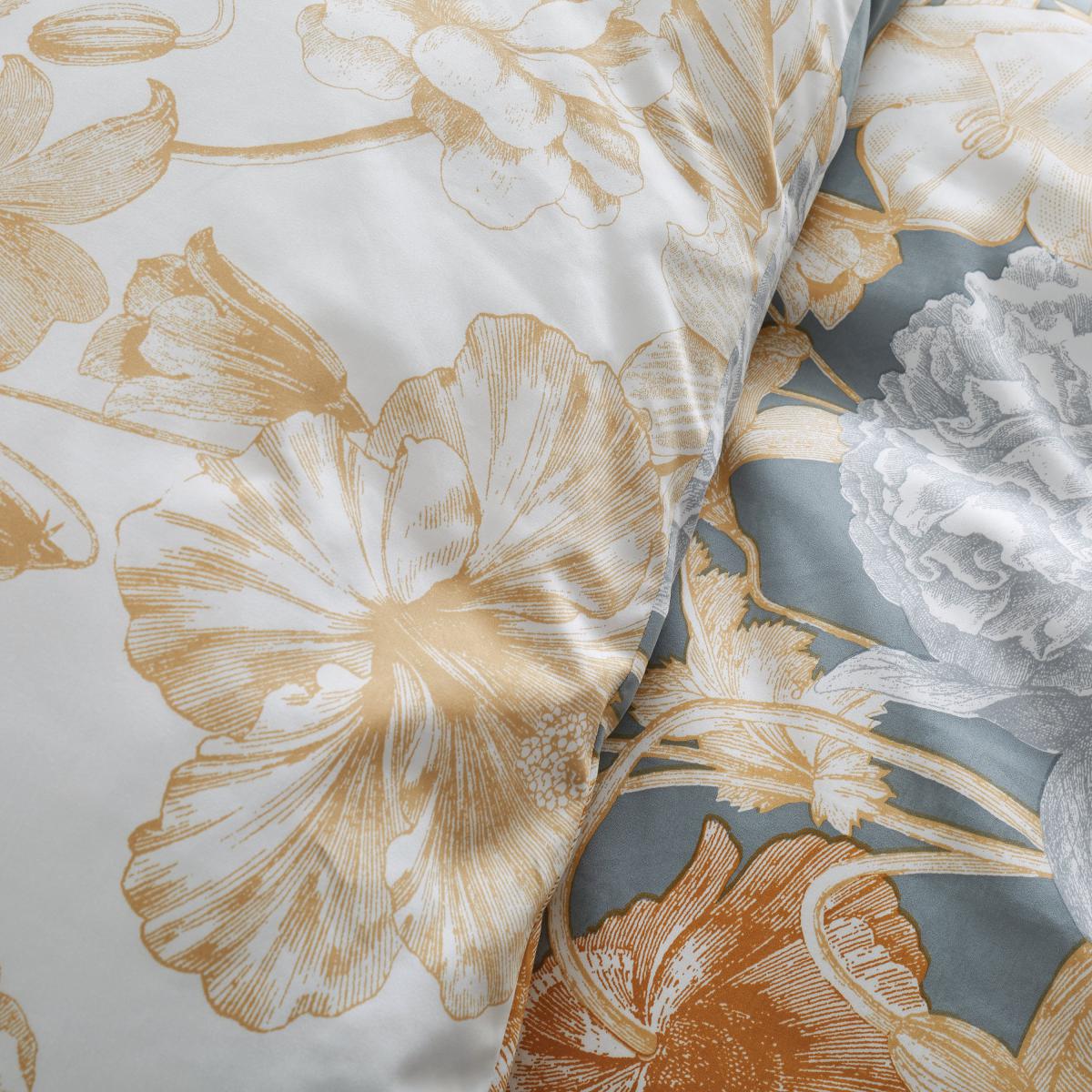 Bianca Fine Linens Tuilleries Charcoal 100% Cotton Duvet Cover and Pillowcase Set Charcoal – image 4