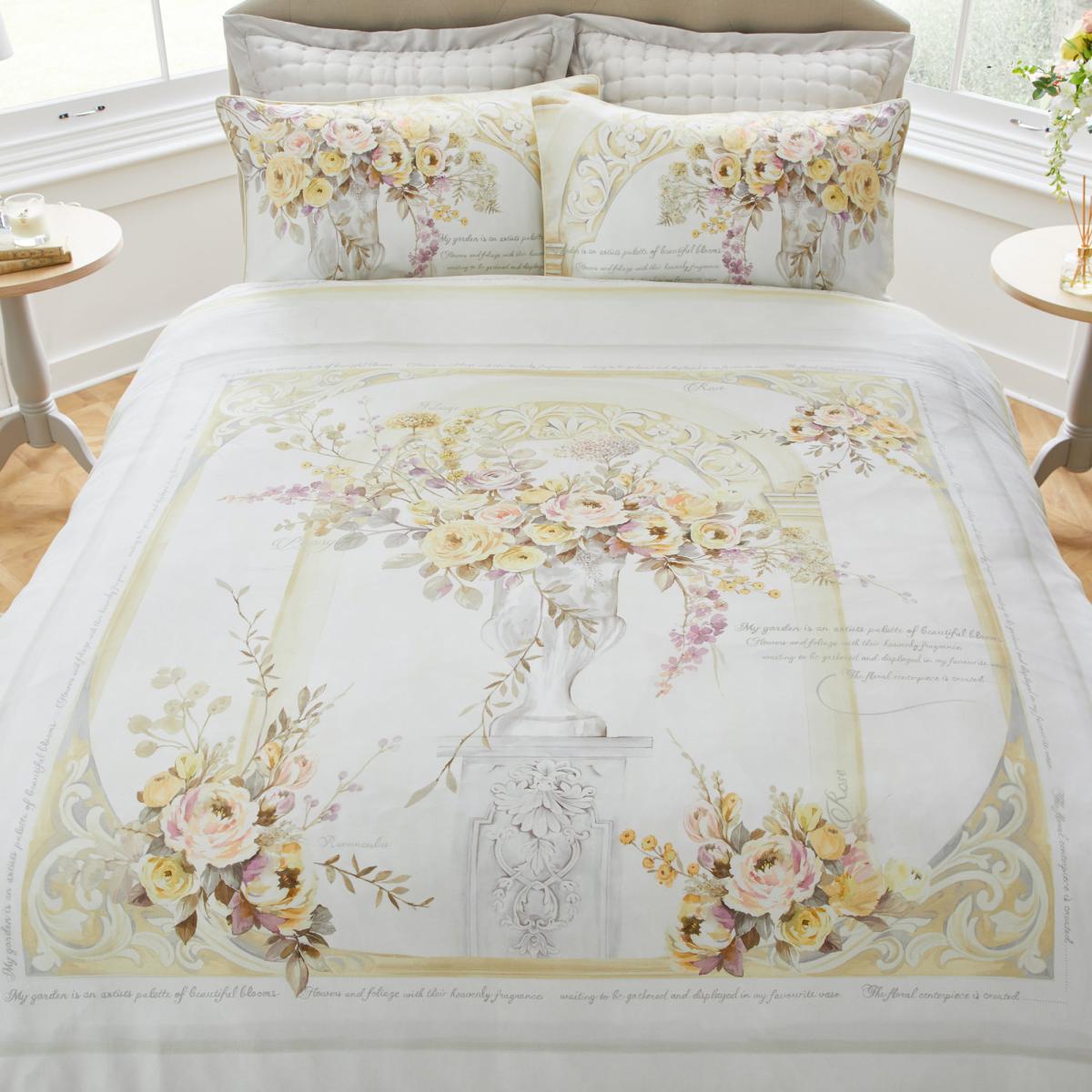 Dorma Hartington 100% Cotton Reversible Duvet Cover and Pillowcase Set Yellow – image 2