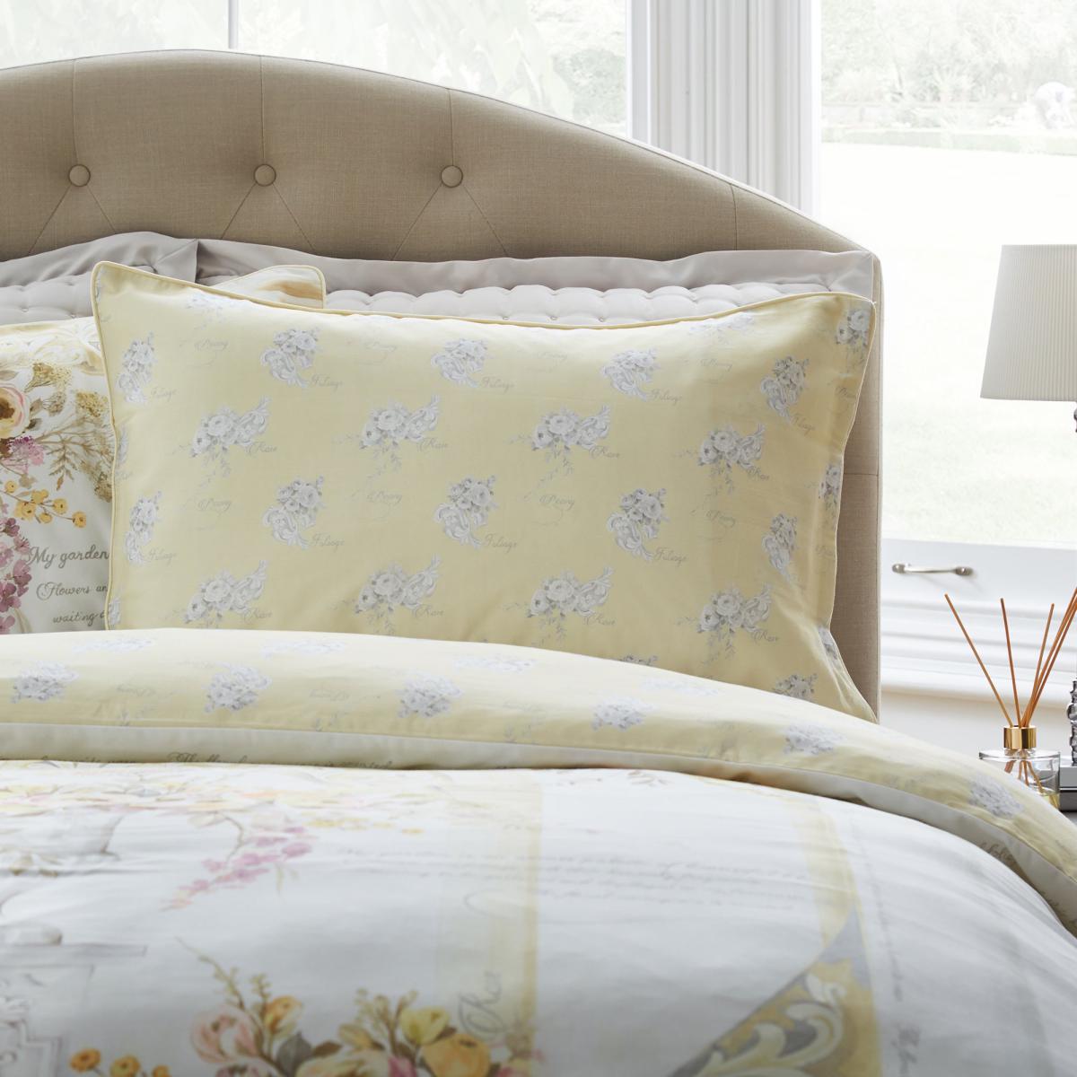 Dorma Hartington 100% Cotton Reversible Duvet Cover and Pillowcase Set Yellow – image 7