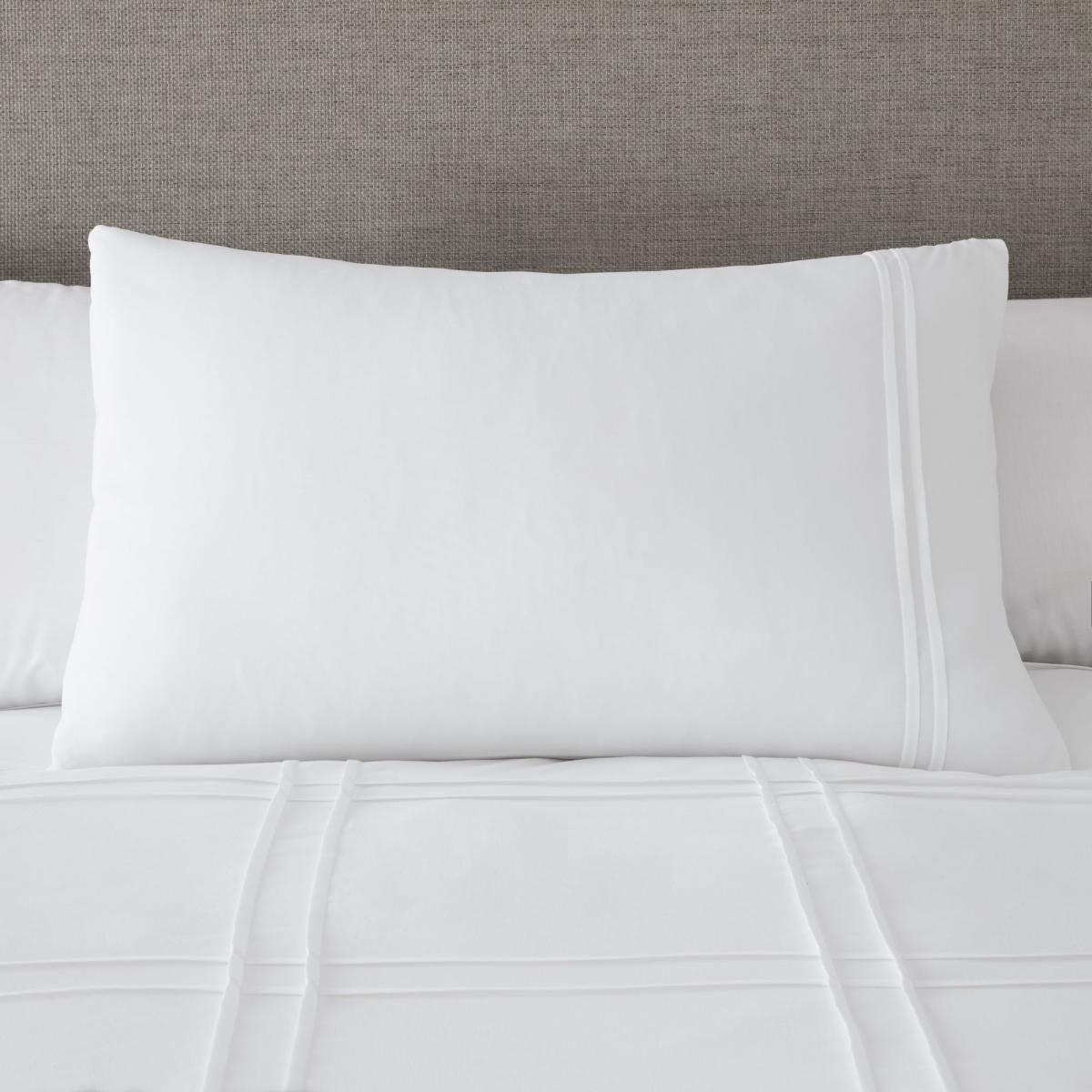 Denver White Pintuck Duvet Cover and Pillowcase Set White – image 2
