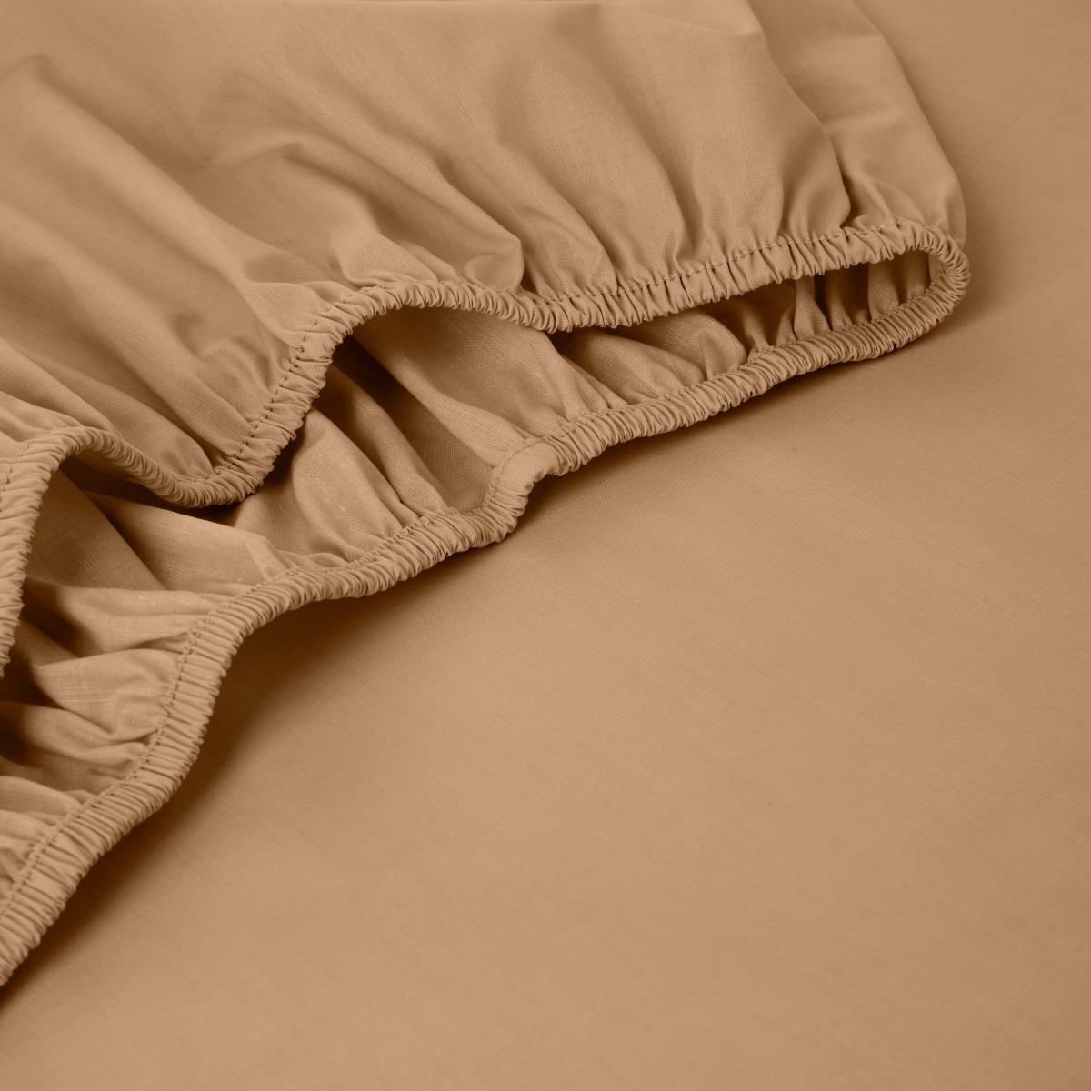 Pure Cotton Fitted Sheet Camel – image 3