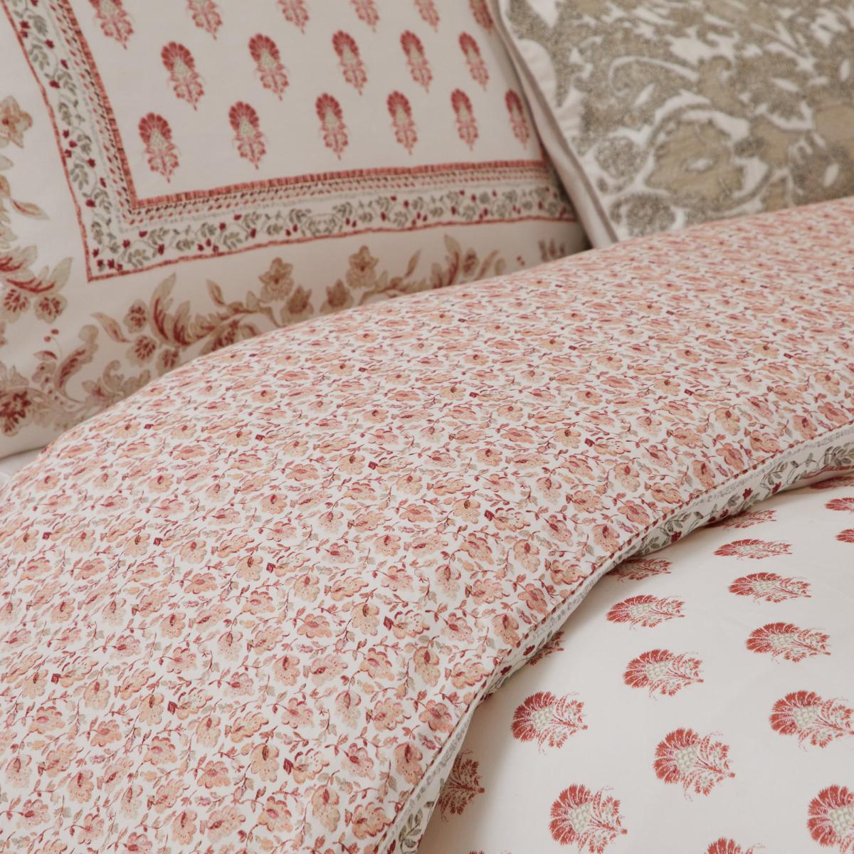Dorma Shalimar 100% Cotton Pink Duvet Cover Pink and Grey – image 3