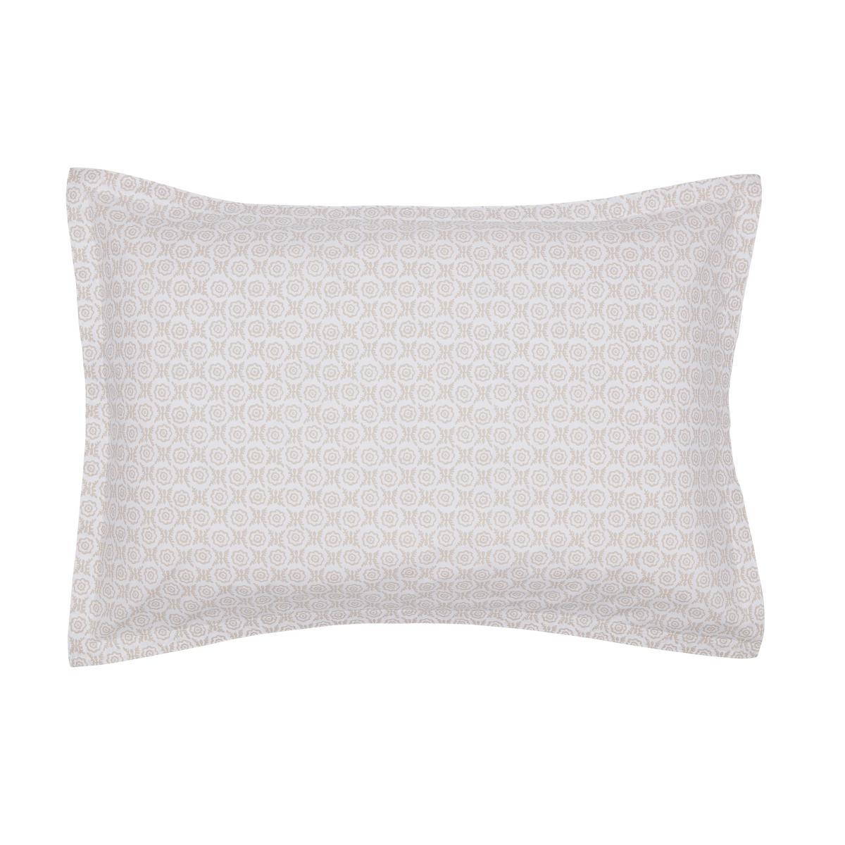 Murmur Thea Linen 100% Cotton Duvet Cover and Pillowcase Set Beige and White – image 4