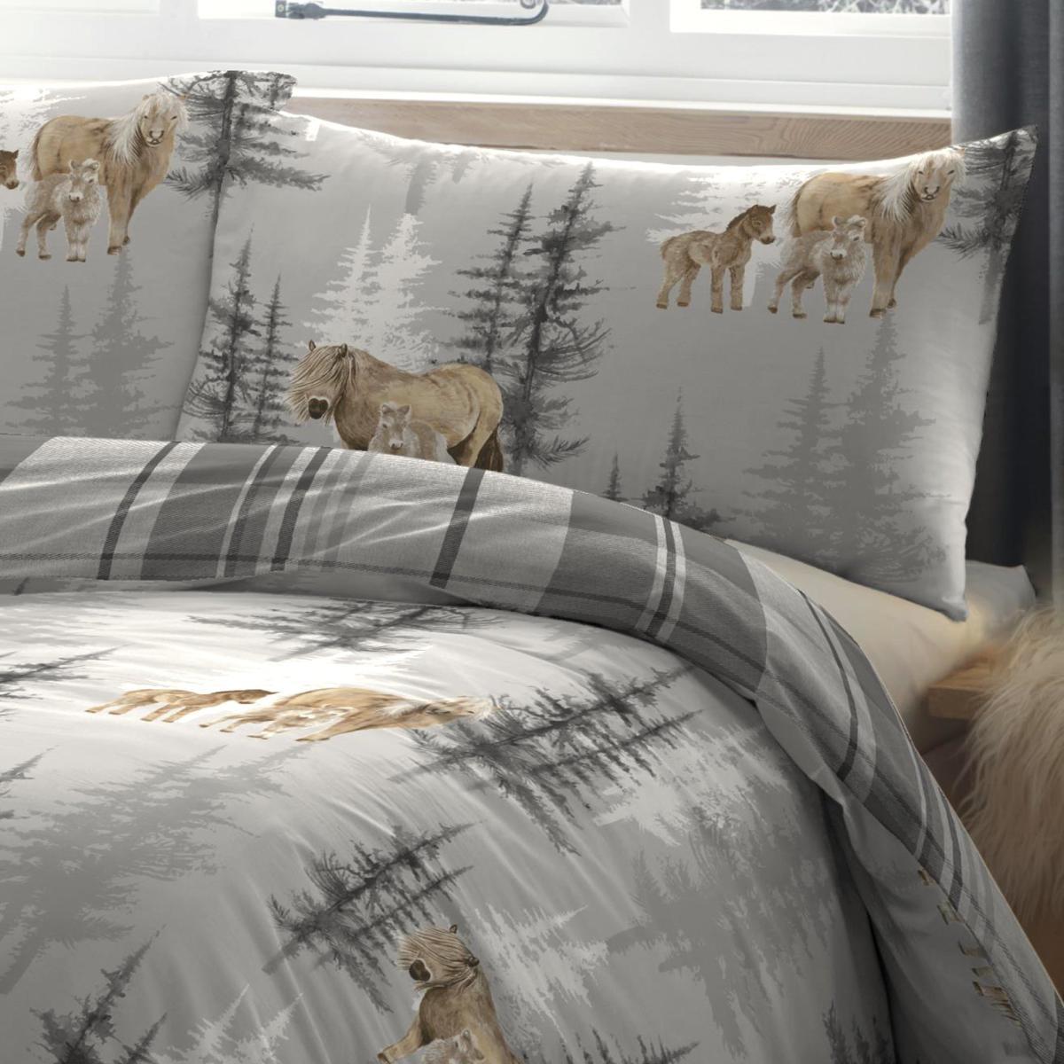 Shetland Pony Charcoal Duvet Cover Set Charcoal – image 3