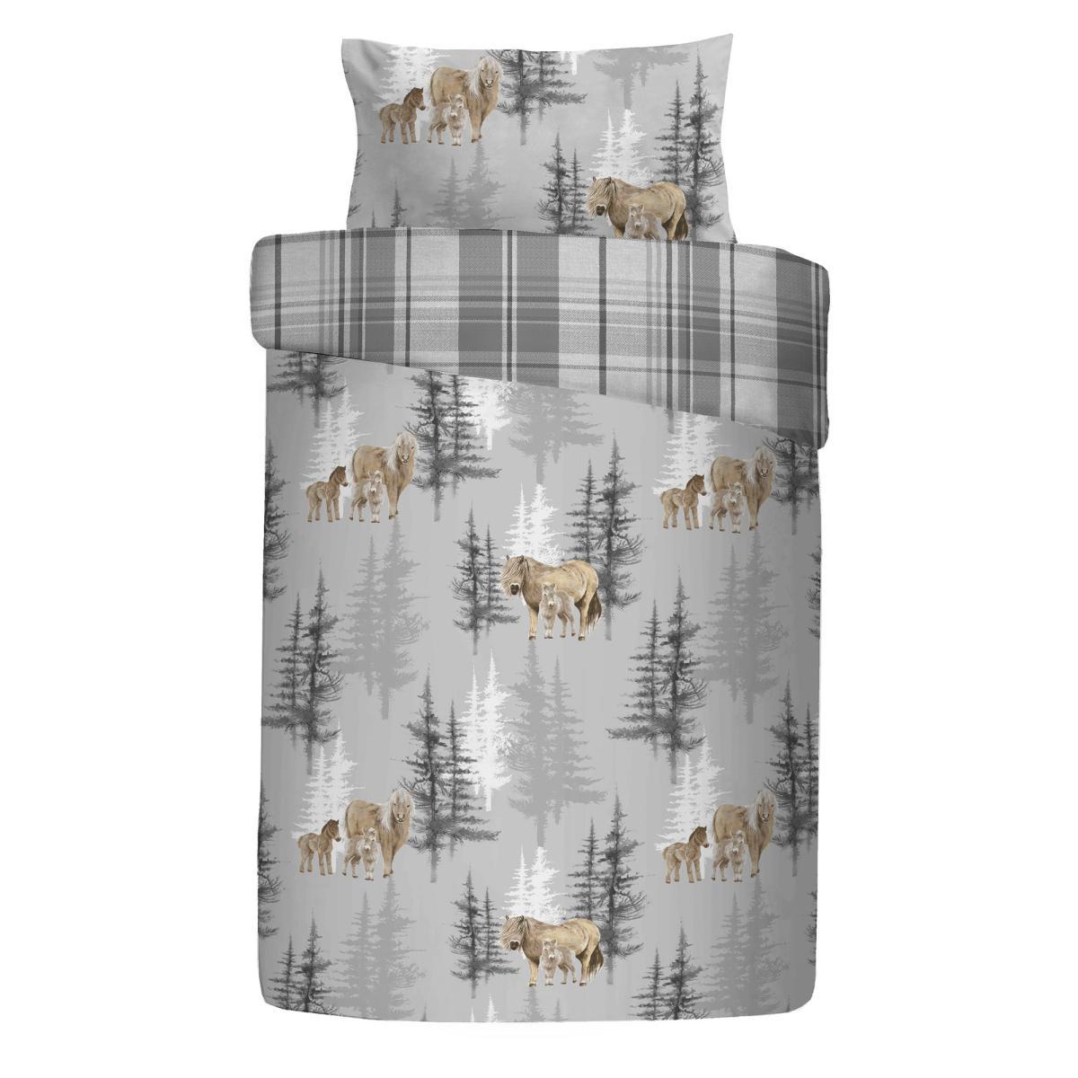 Shetland Pony Charcoal Duvet Cover Set Charcoal – image 5