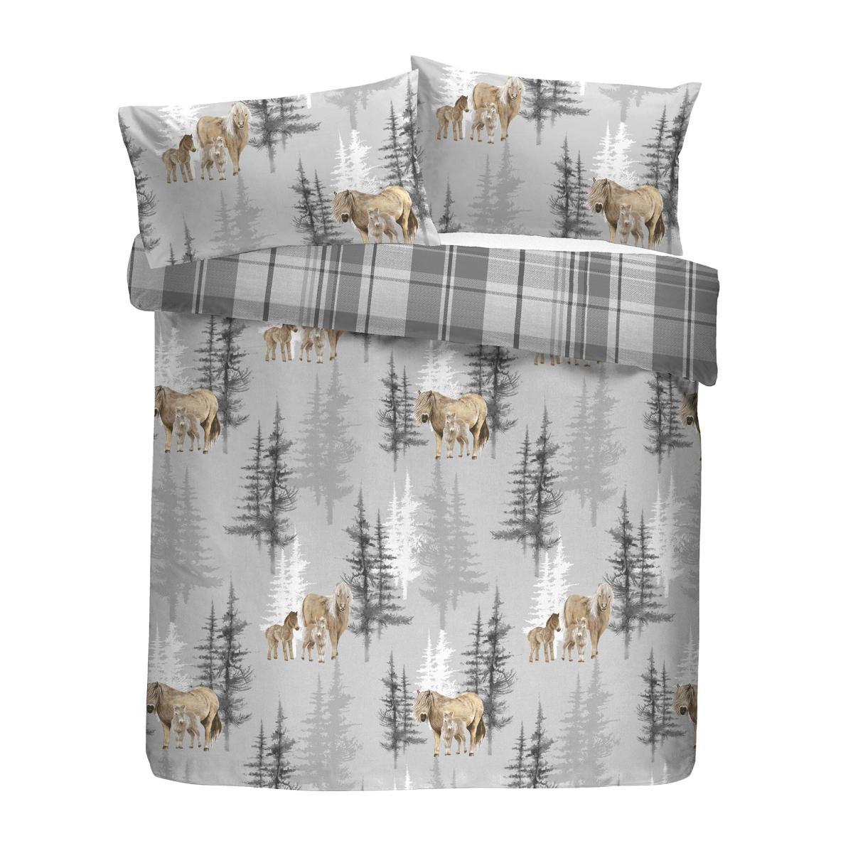 Shetland Pony Charcoal Duvet Cover Set Charcoal – image 6