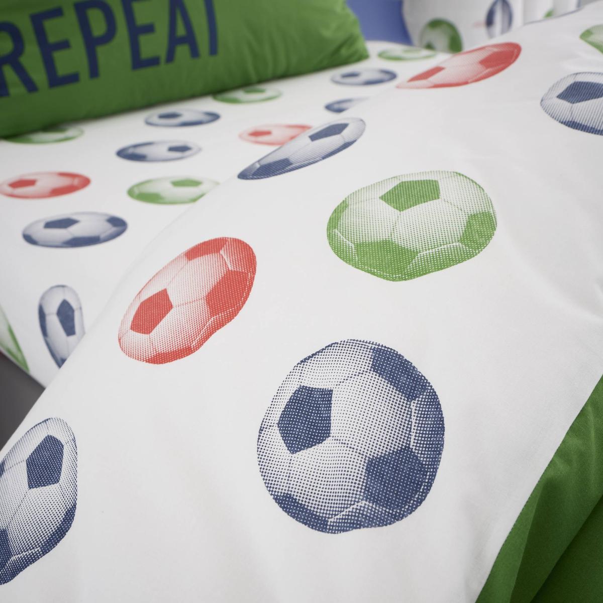 Catherine Lansfield Eat Sleep Football Duvet Cover and Pillowcase Set Green – image 3