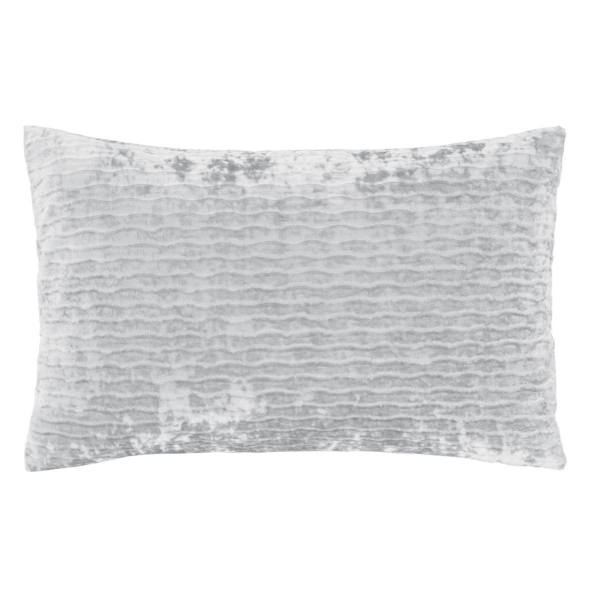 Tanith Silver Velvet Duvet Cover and Pillowcase Set Silver and White – image 4
