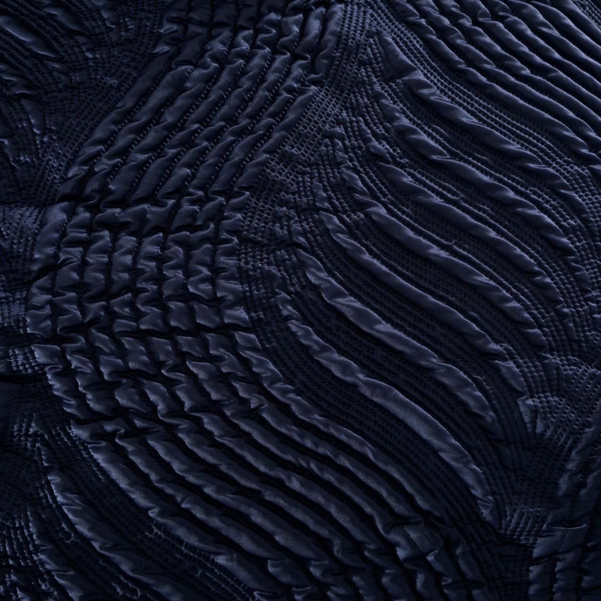 Romilly Wave Luxe Pinsonic Navy Duvet Cover and Pillowcase Set Navy (Blue) – image 4