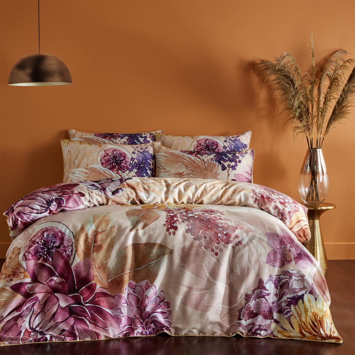Paoletti Saffa 100% Cotton Duvet Cover and Pillowcase Set MultiColoured – image 1