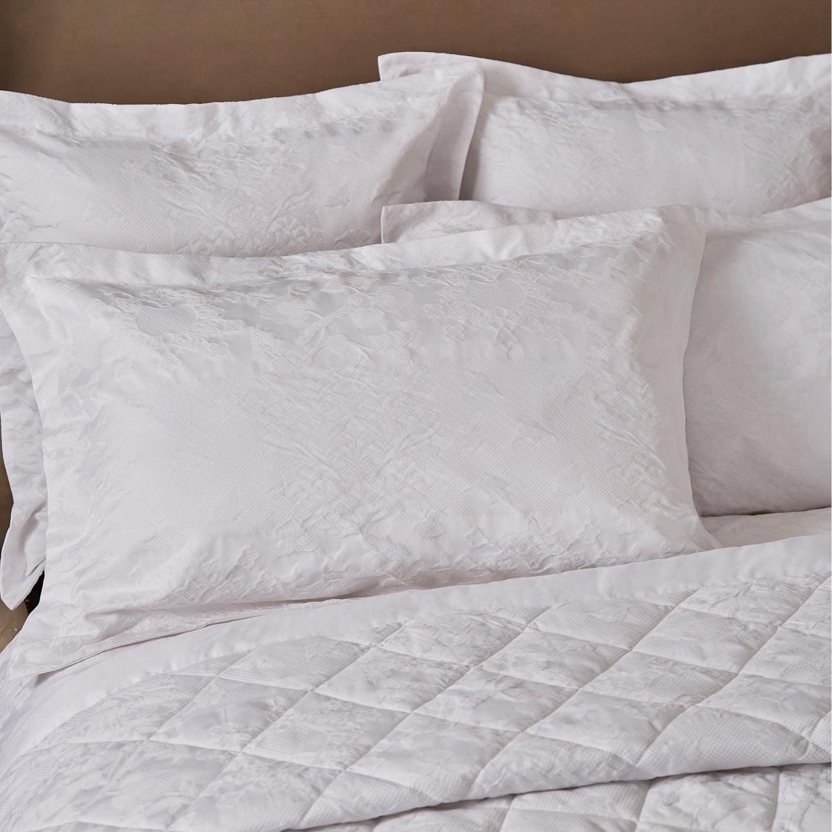 Dorma Purity Kempley Jacquard White Duvet Cover and Pillowcase Set White – image 3