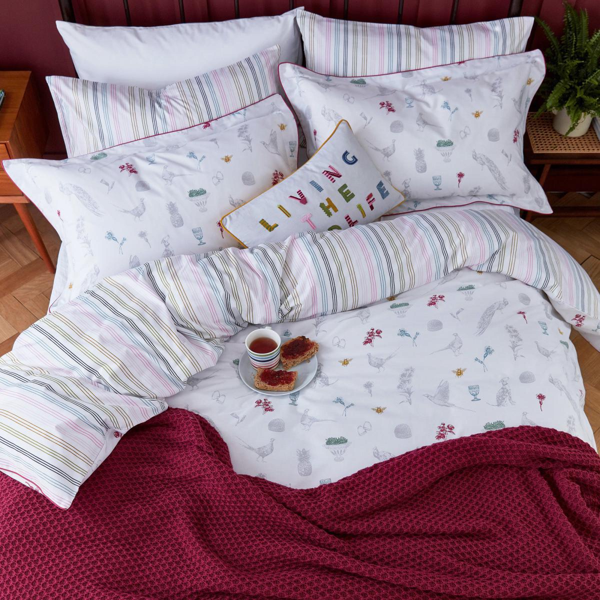 Joules The Country Estate Chalk 100% Cotton Reversible Duvet Cover and Pillowcase Set MultiColoured – image 4