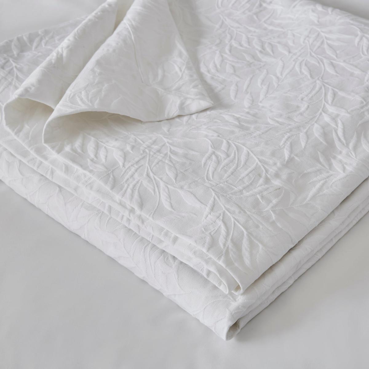 Dorma Purity Willow Leaf Matelasse Bedspread White – image 2