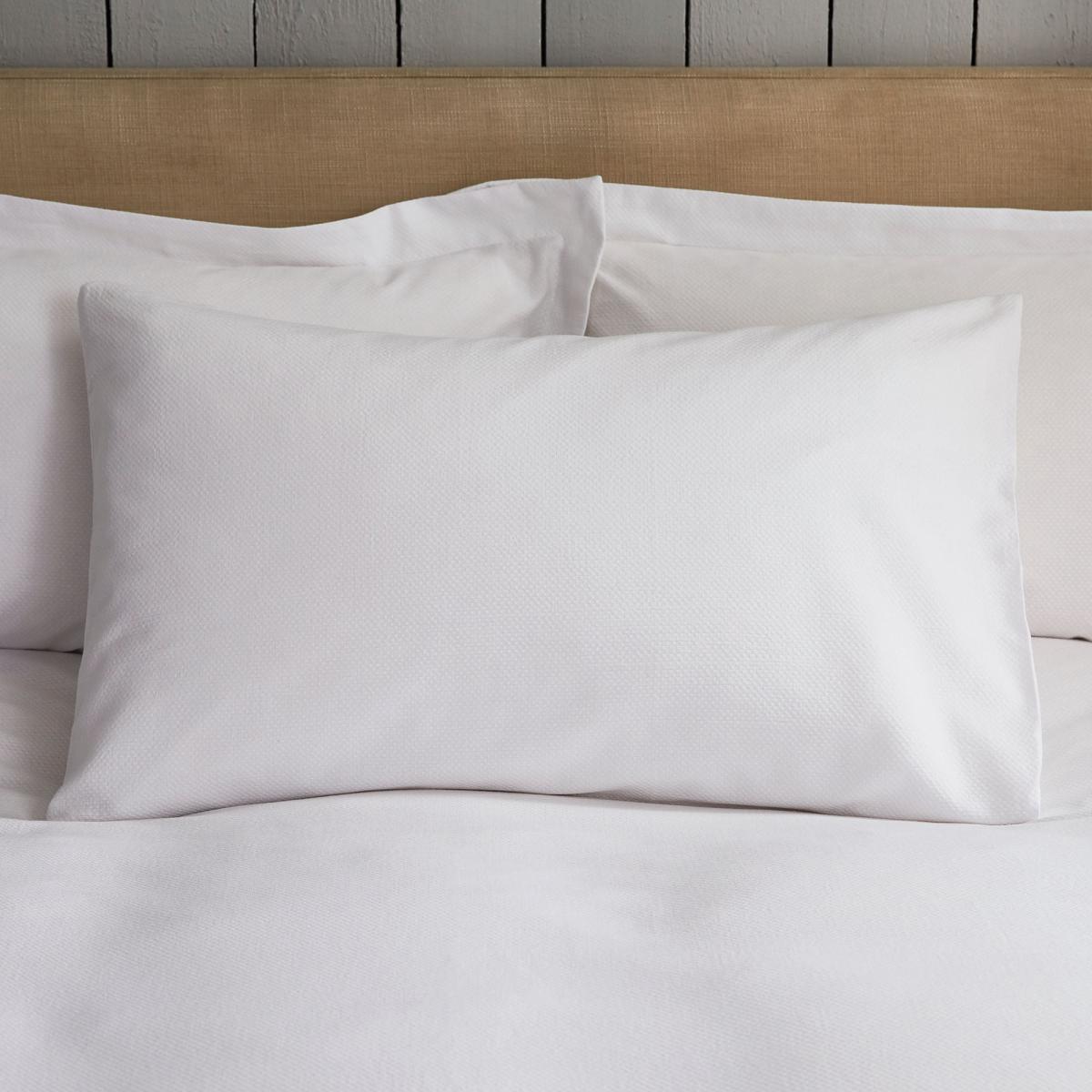 Chester White Waffle 100% Cotton Duvet Cover and Pillowcase Set White – image 2