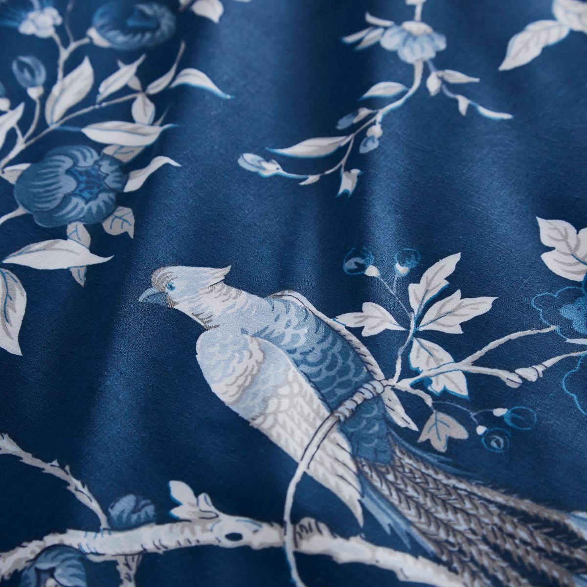 Oriental Bird Blue Duvet Cover and Pillowcase Set Blue – image 3