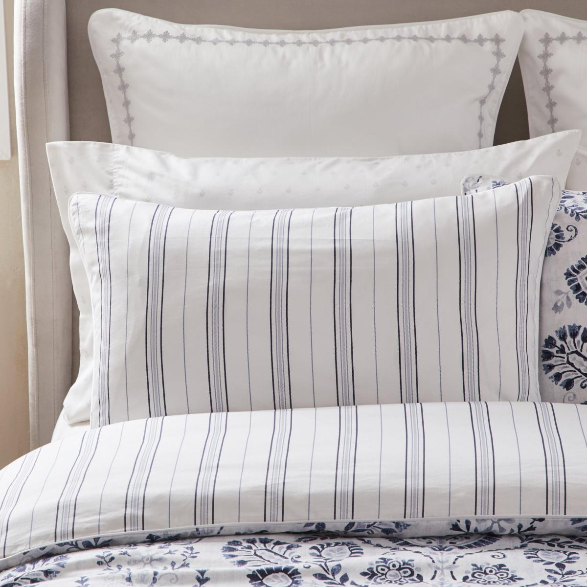 Dorma Harlyn Navy Organic Cotton Duvet Cover and Pillowcase Set Blue, White and Black – image 4